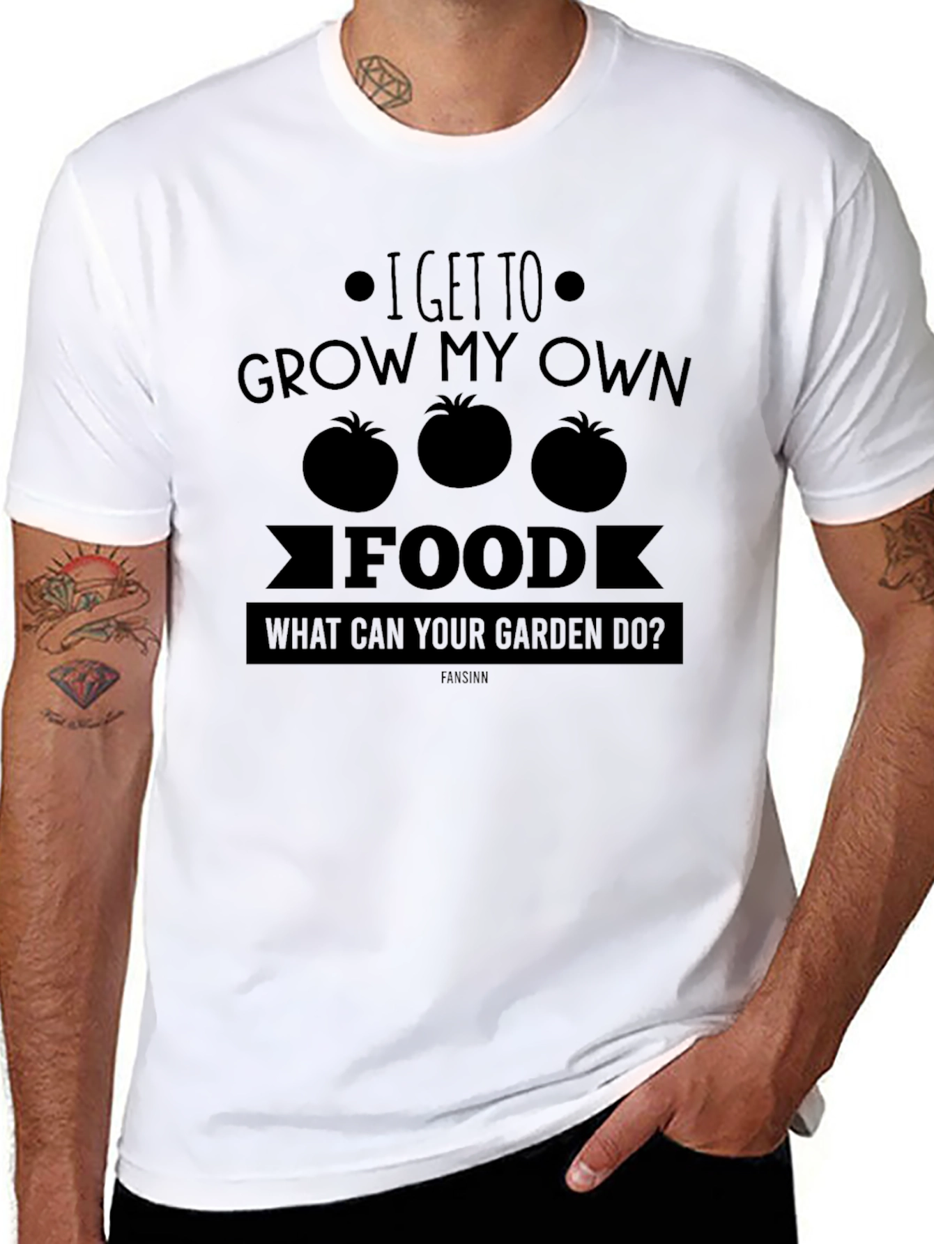 Black Grow Your Own Food Graphic Tee view 8