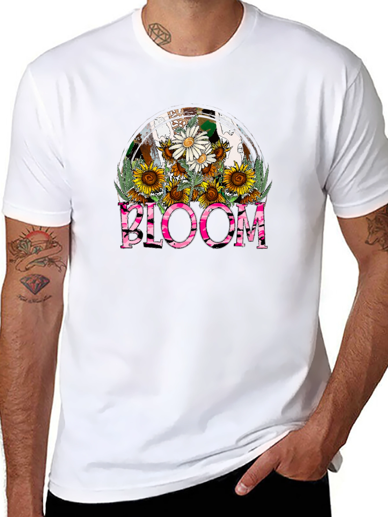 Black Bloom Floral Graphic T-Shirt - Stylish Casual Tee view 8