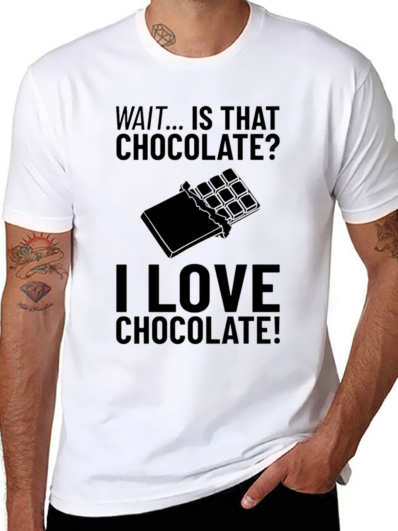 Black Chocolate Lover T-Shirt - Funny Graphic Tee view 8