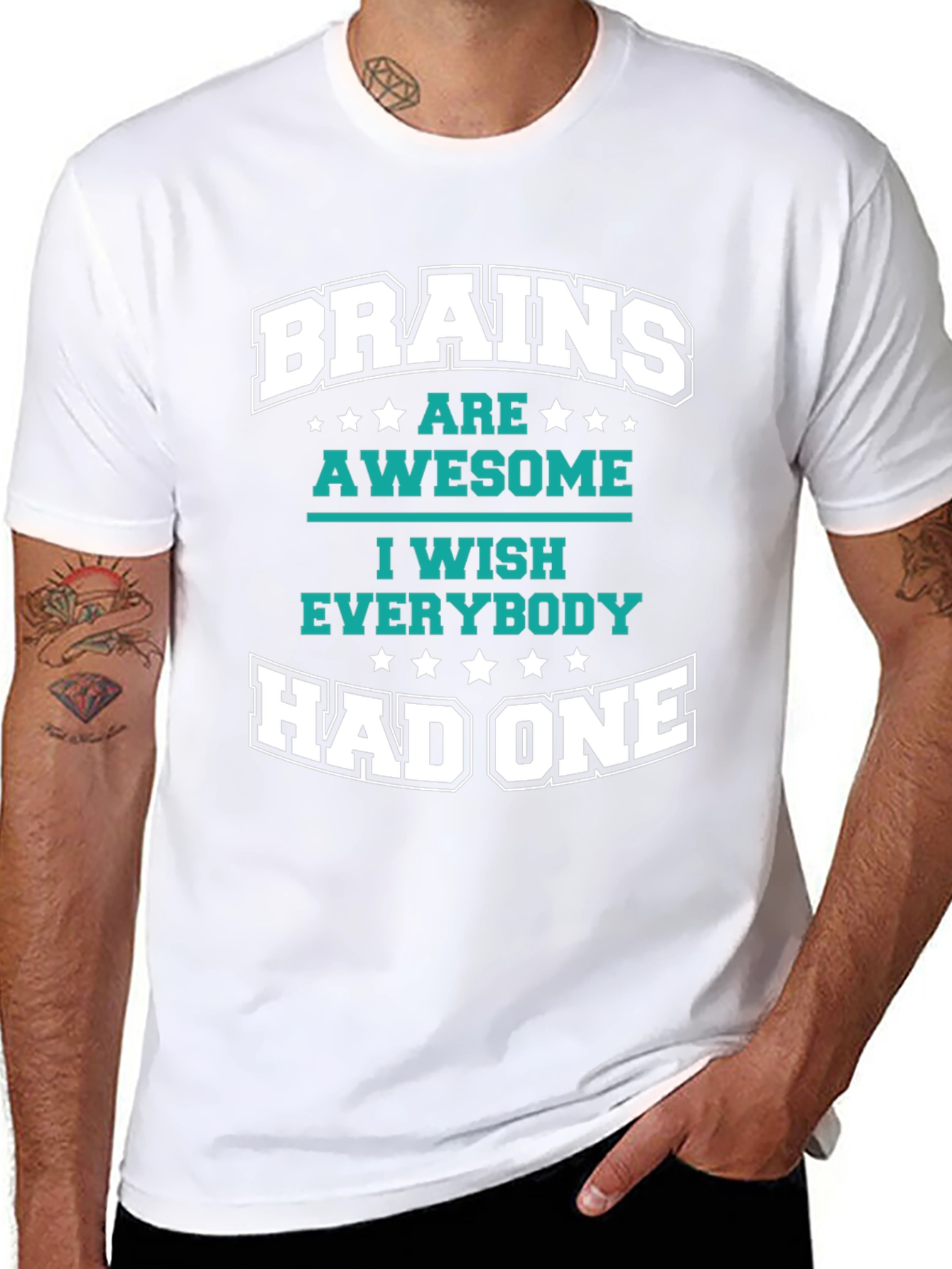 Black Brains Are Awesome Graphic T-Shirt view 8