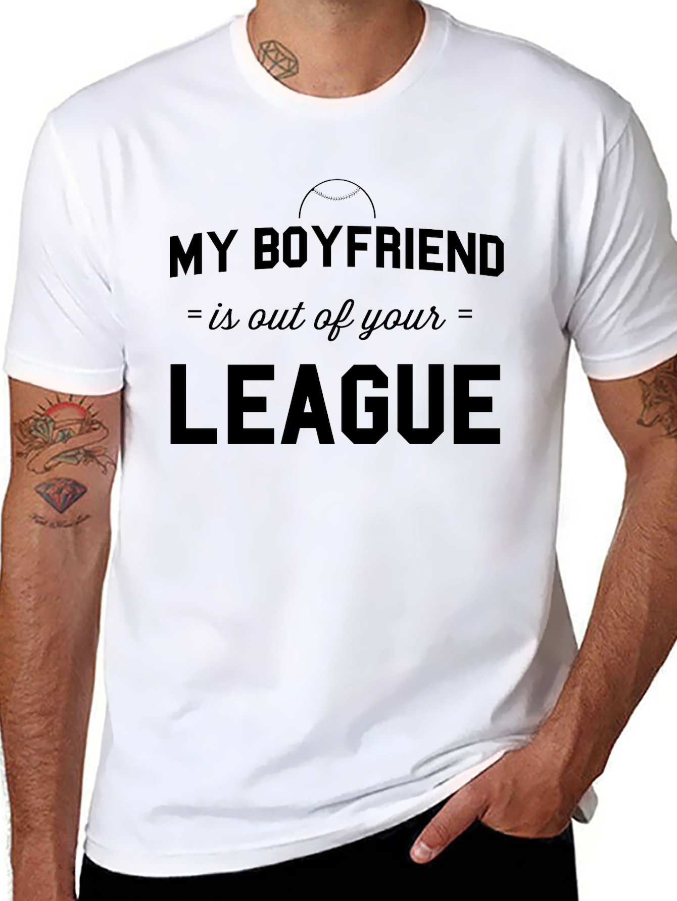Black My Boyfriend Is Out Of Your League Graphic Tee view 8