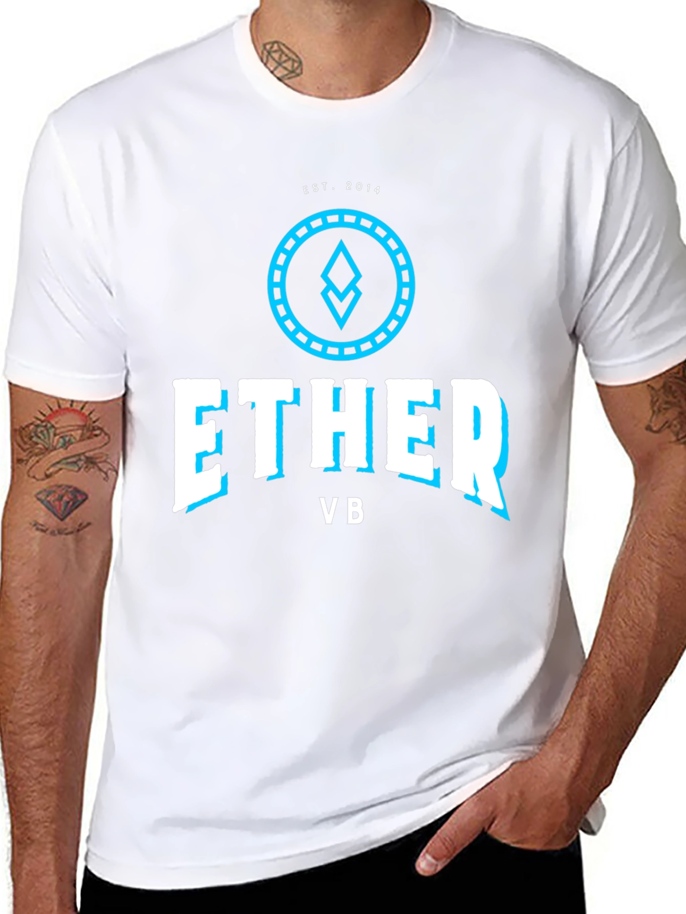 Black Ether VB T-Shirt - Crypto Fashion view 8