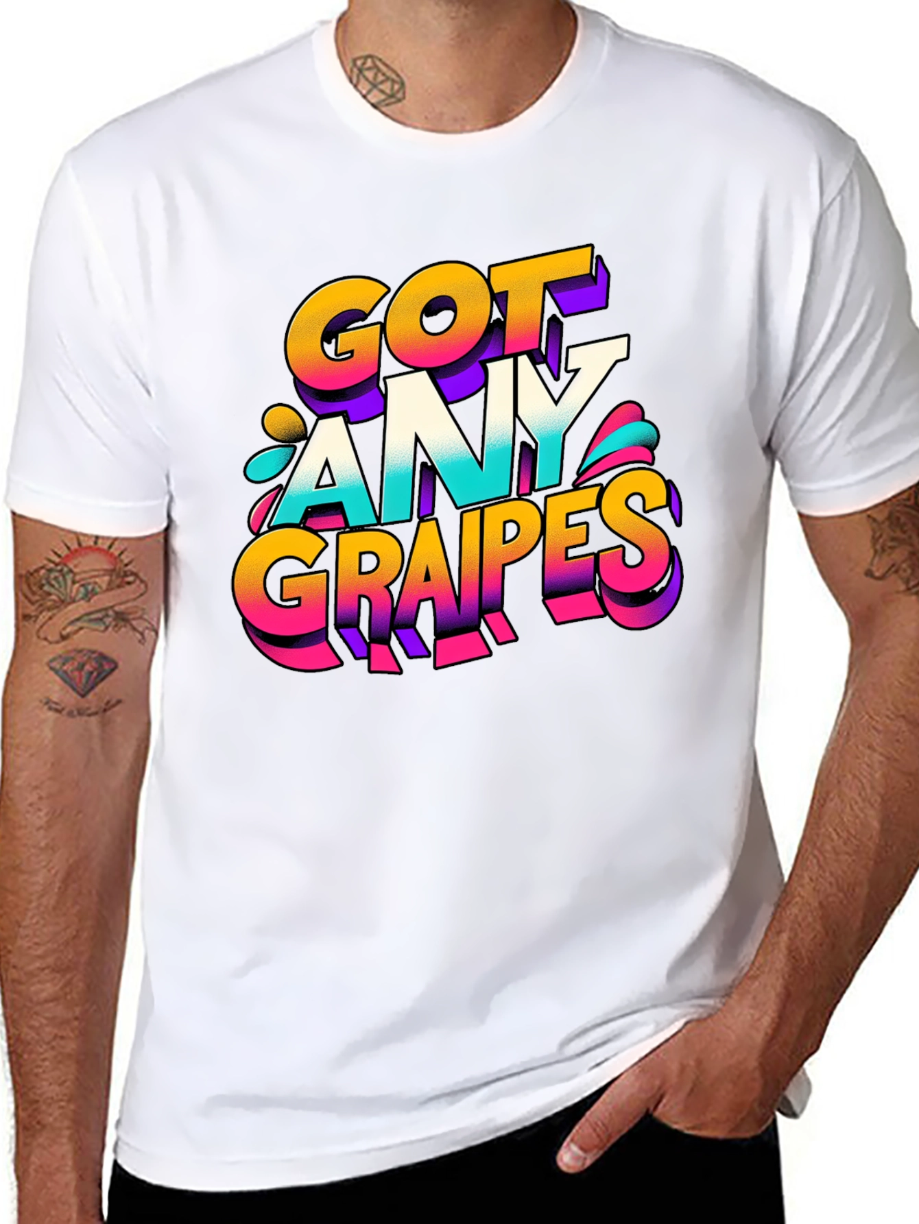 Black Got Any Grapes Graphic T-Shirt view 8