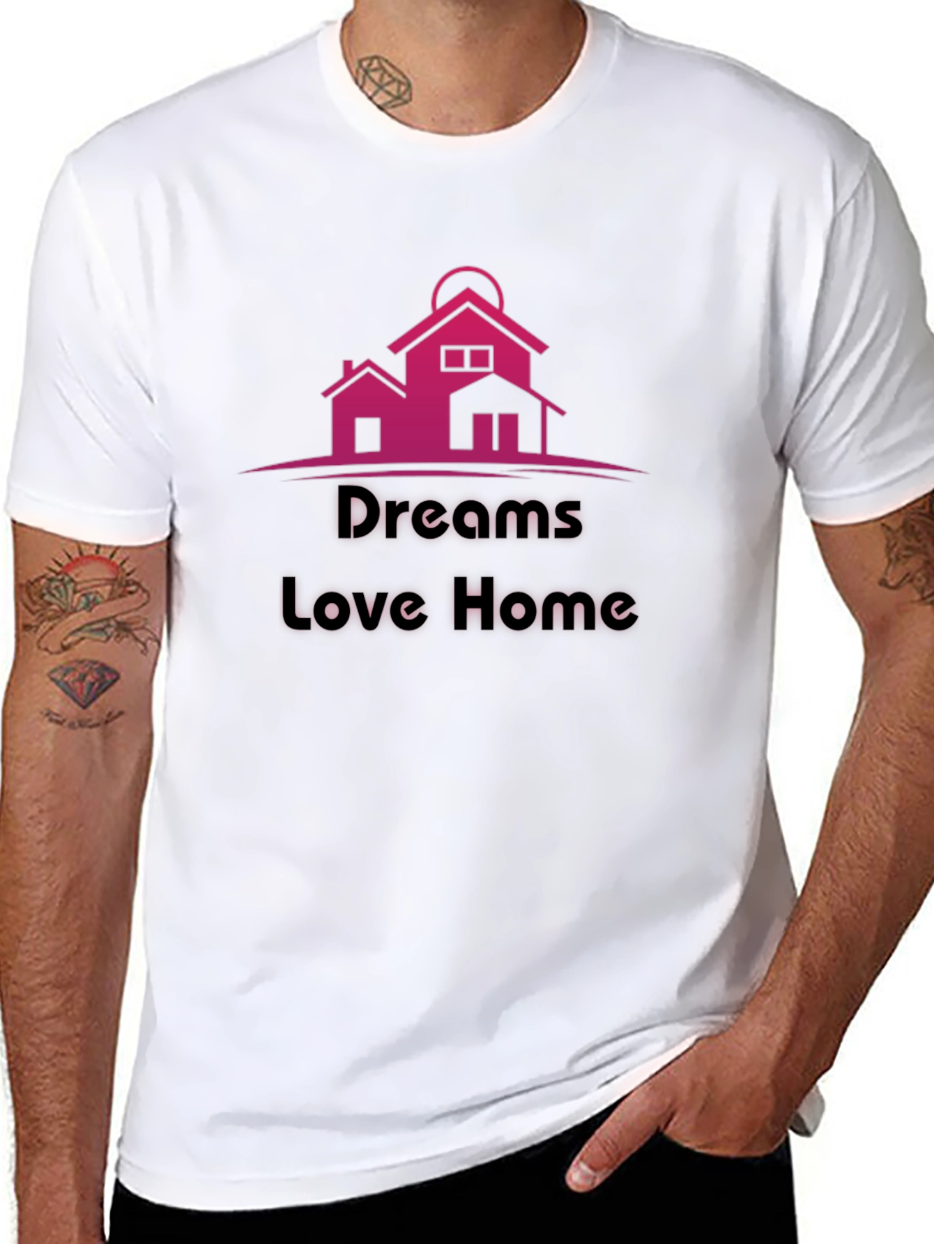 Black Dreams Love Home T-Shirt view 8