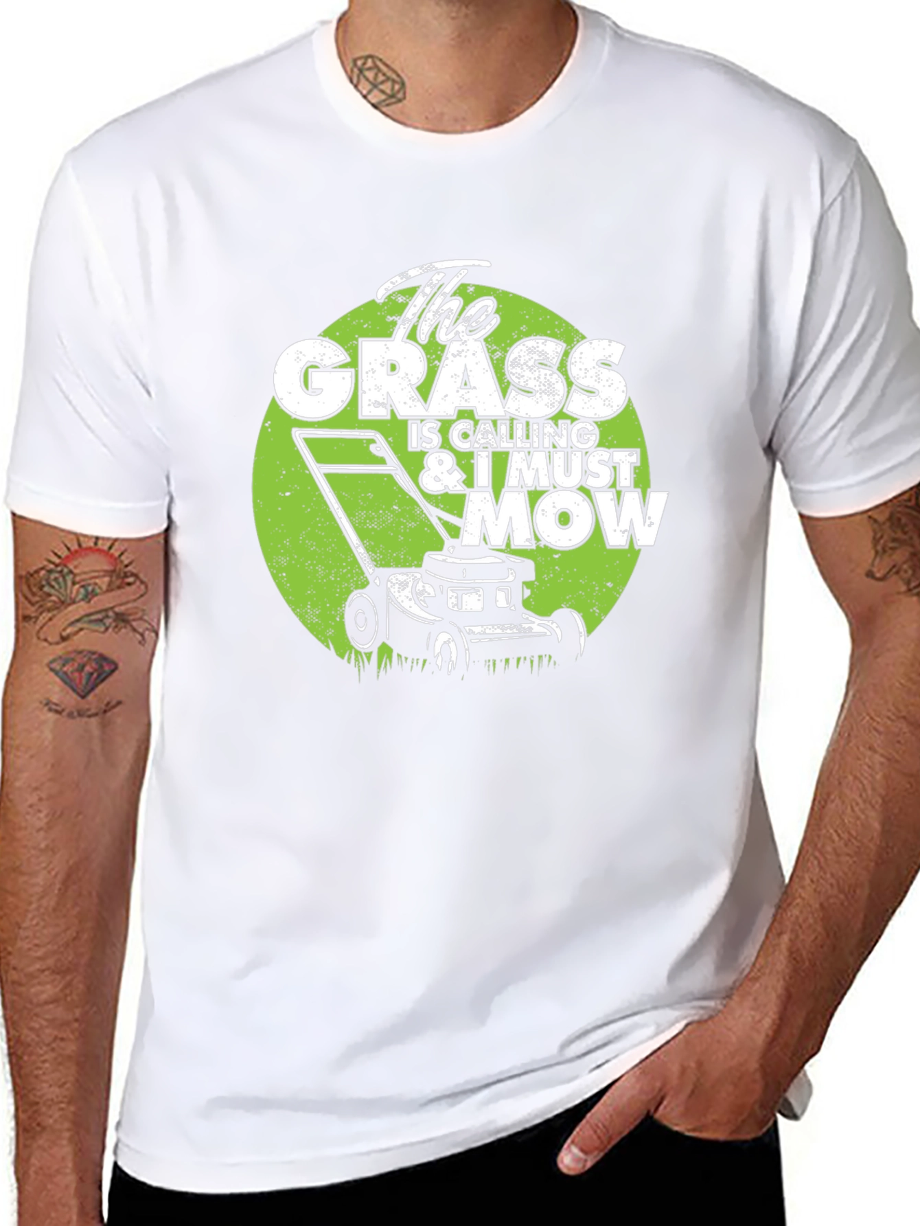 Black The Grass is Calling T-Shirt view 8