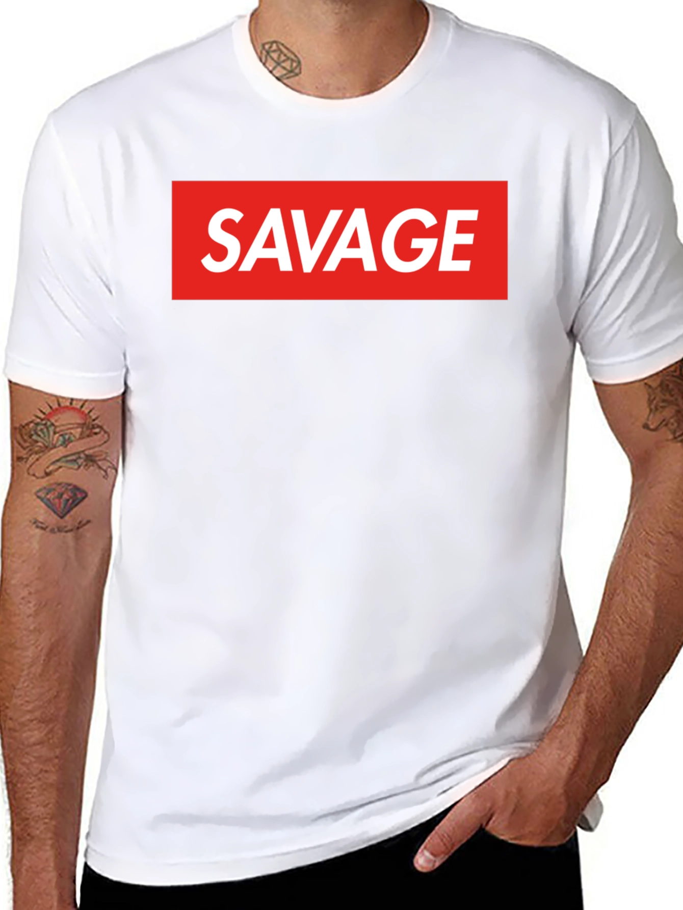 Black Savage Graphic Tee - Bold Statement T-Shirt view 8