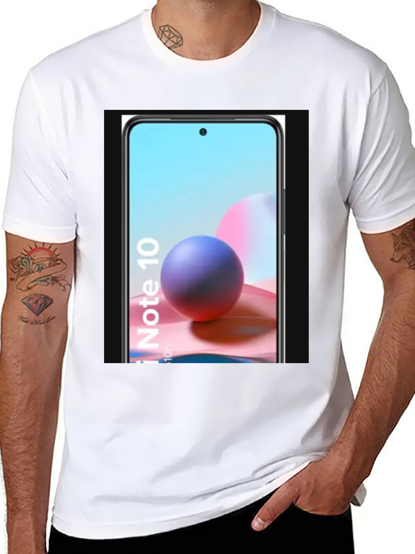 Black Cool Phone Graphic Tee - Black Casual Shirt view 8