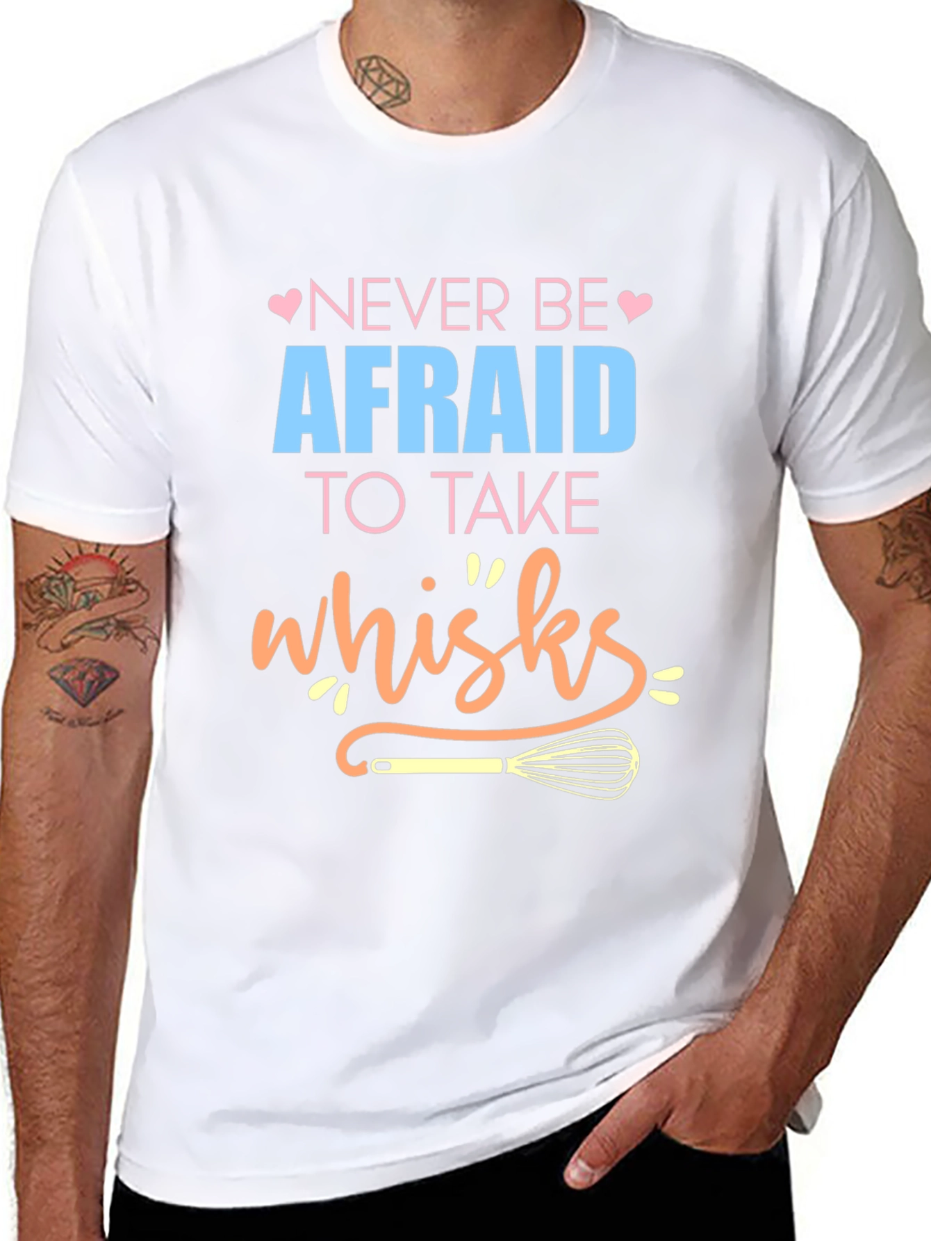 Black Never Be Afraid to Take Whisks - Novelty T-Shirt view 8
