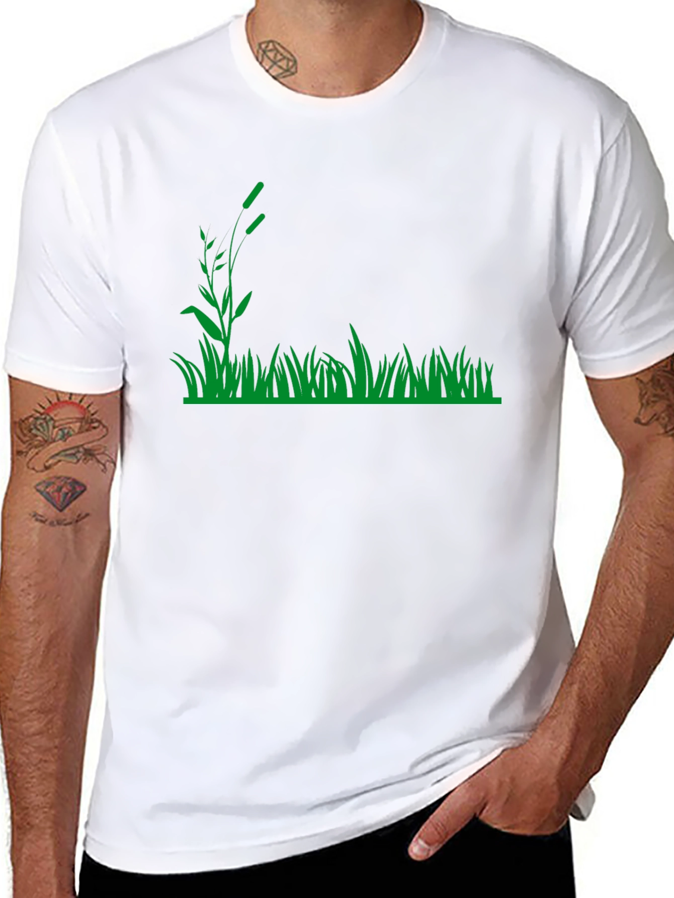 Black Grass Graphic T-Shirt - Black view 8