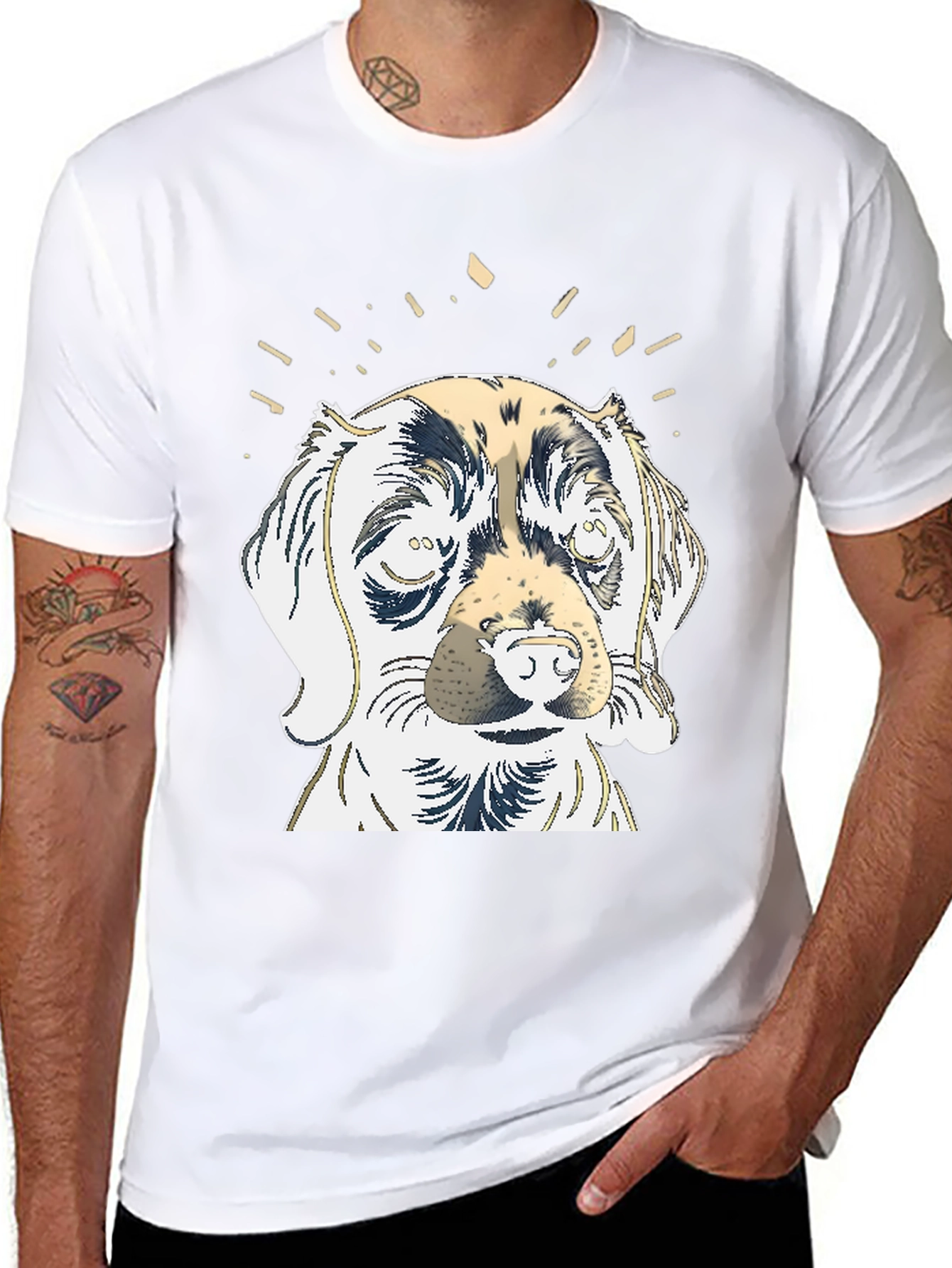 Black Dog Graphic Tee - Men's Black T-Shirt view 8