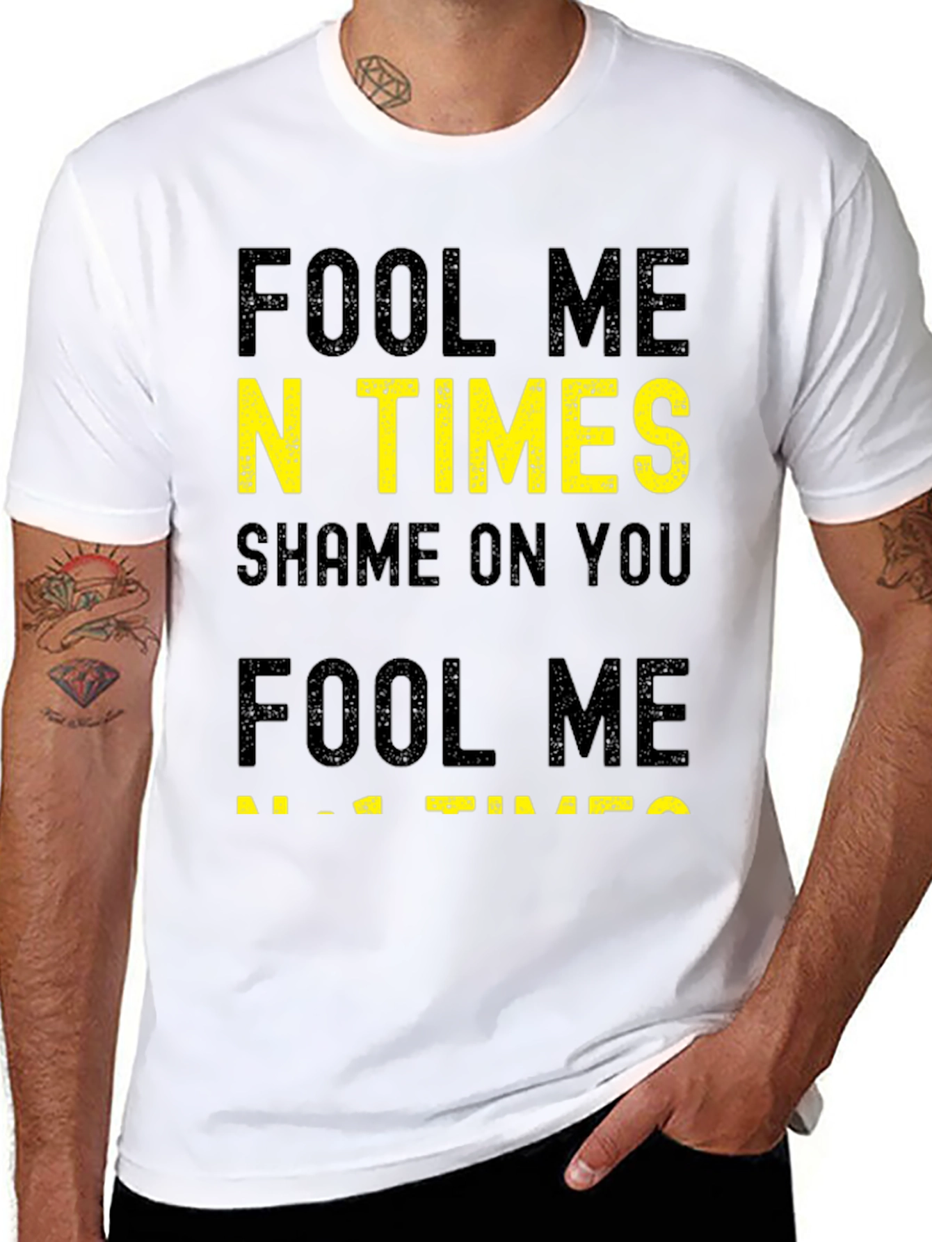 Black Fool Me N Times T-Shirt view 8
