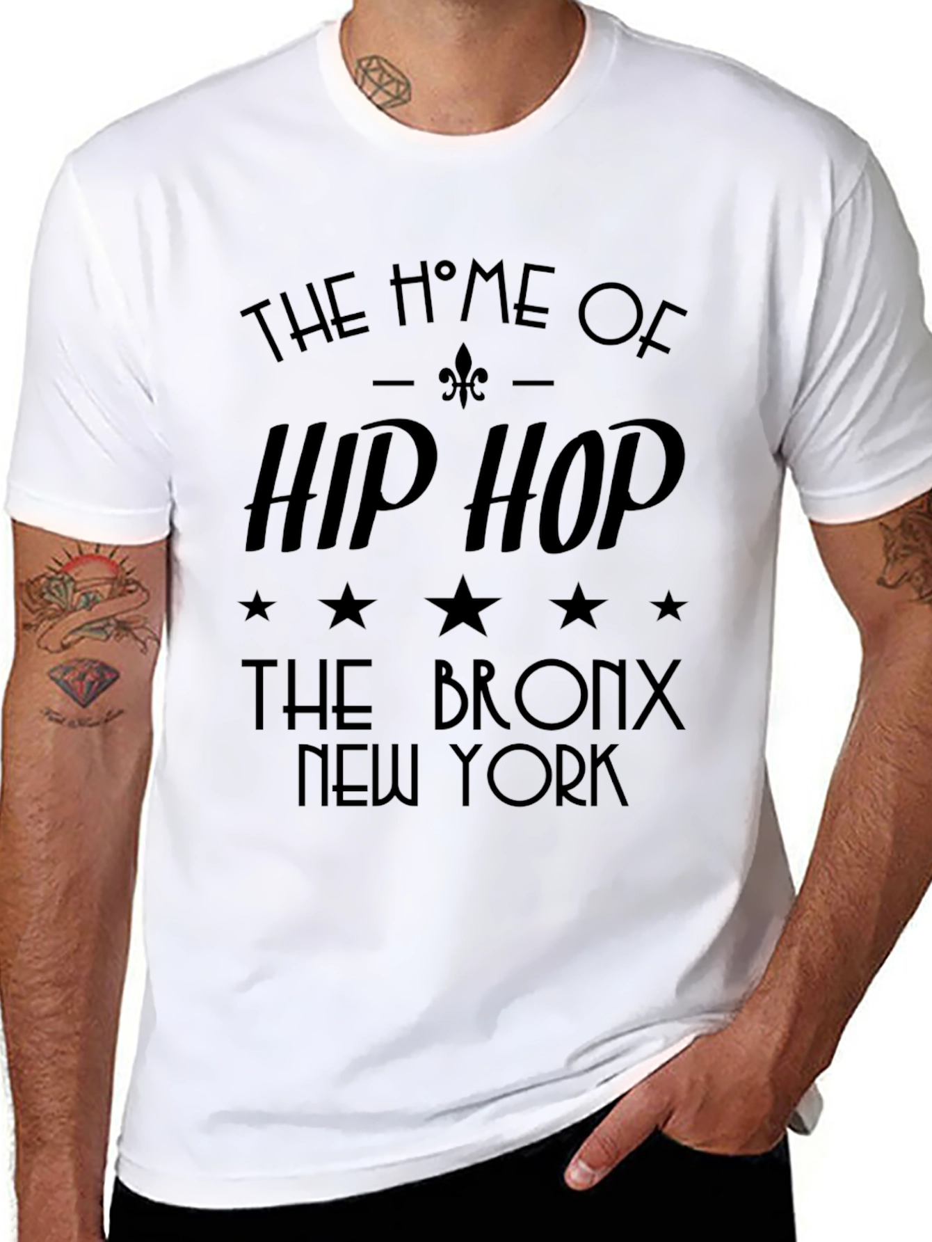 Black Hip Hop T-Shirt: Home of Hip Hop - The Bronx New York view 8