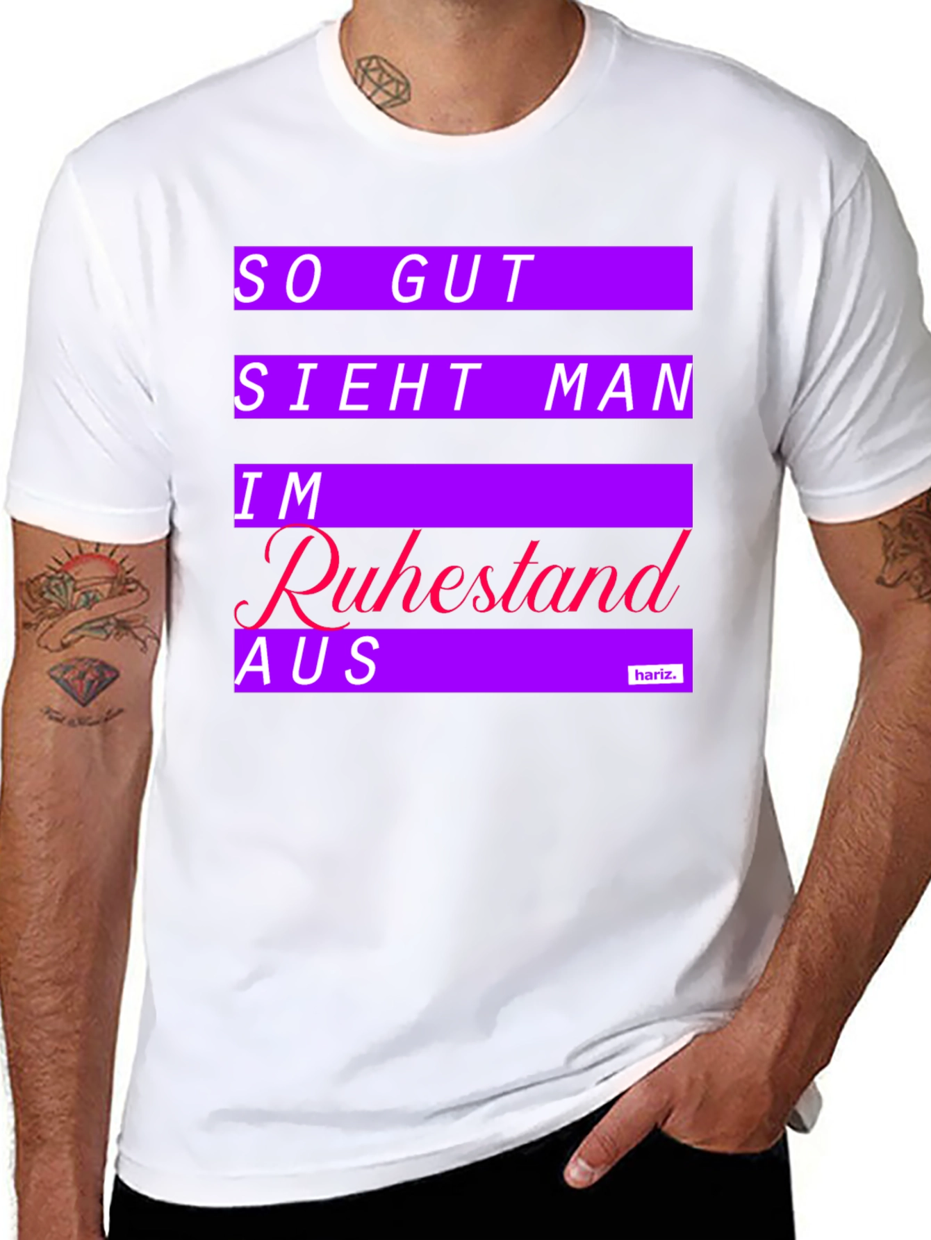 Black Funny Retirement T-Shirt - 'So Gut Sieht Man Im Ruhestand Aus' view 8