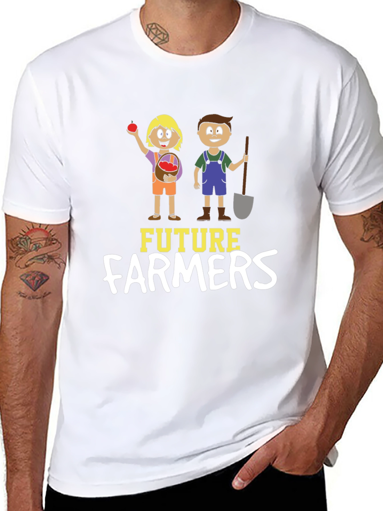 Black Future Farmers Graphic Tee, Black Cotton Blend view 8