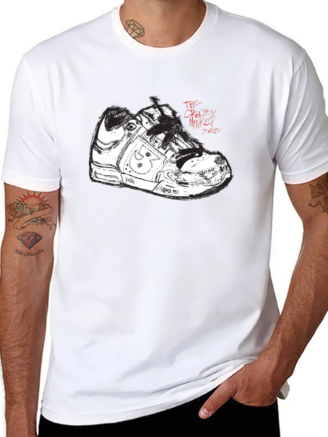 Black Sneaker Graphic Tee - Unique Streetwear Style - 8