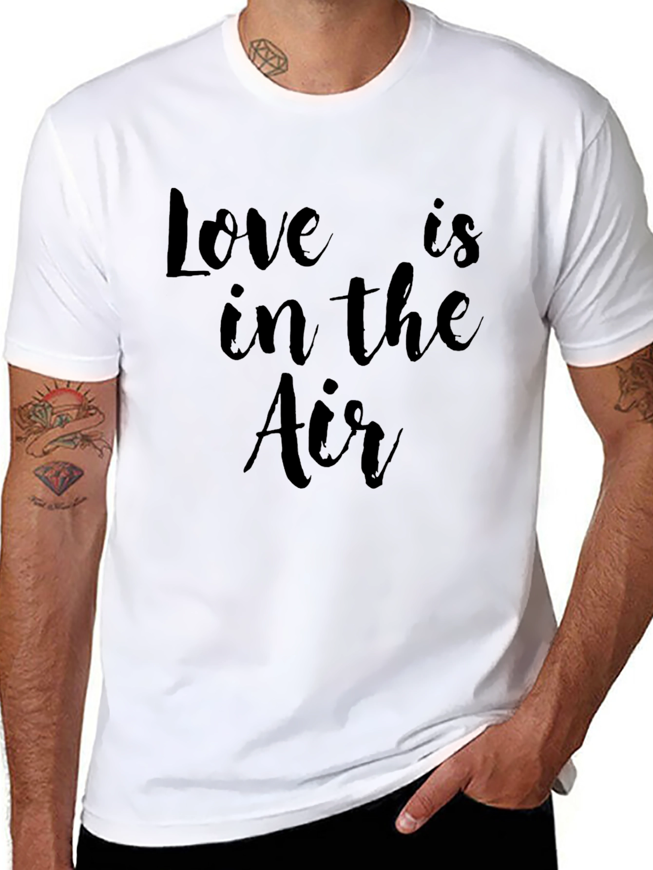 Black Love is in the Air Black Graphic Tee view 8