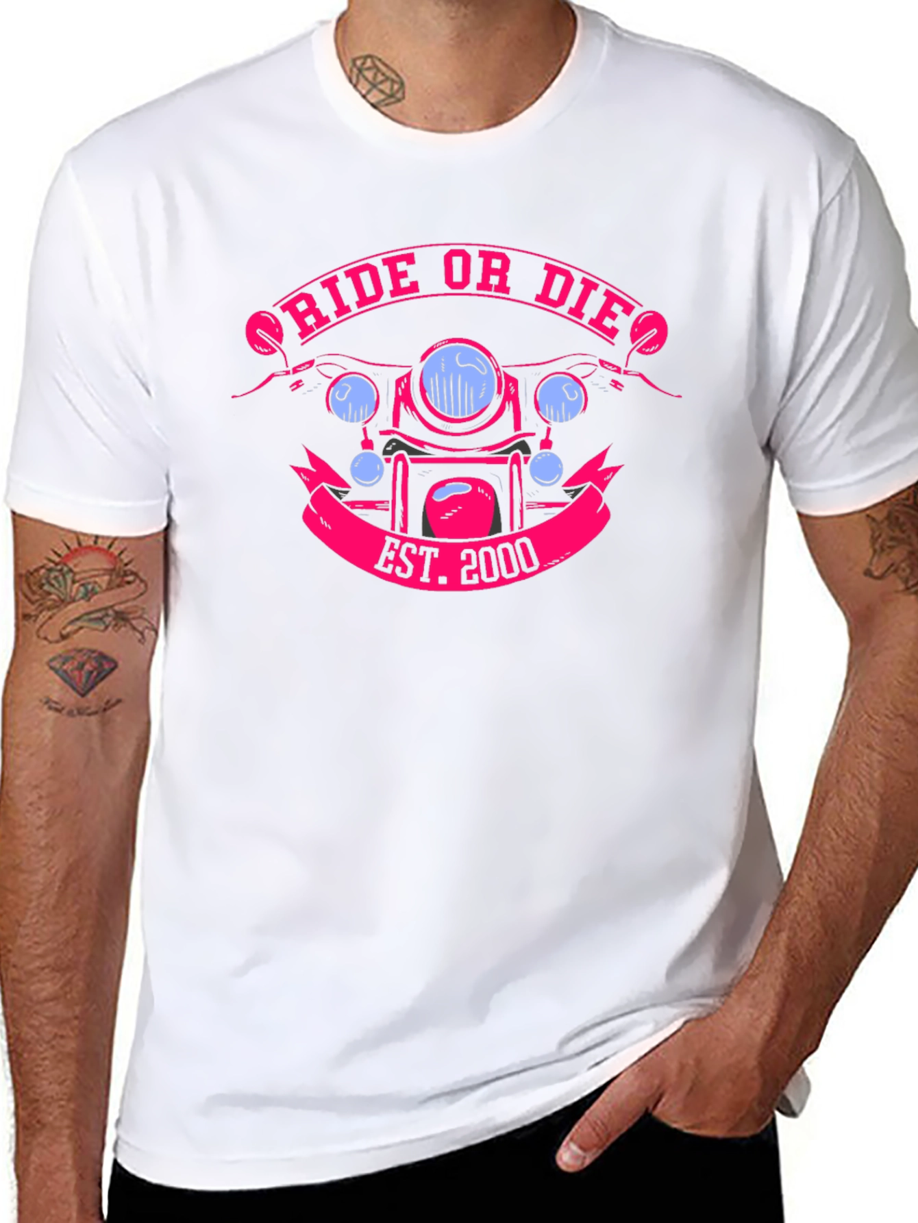Black Ride or Die Motorcycle T-Shirt view 8