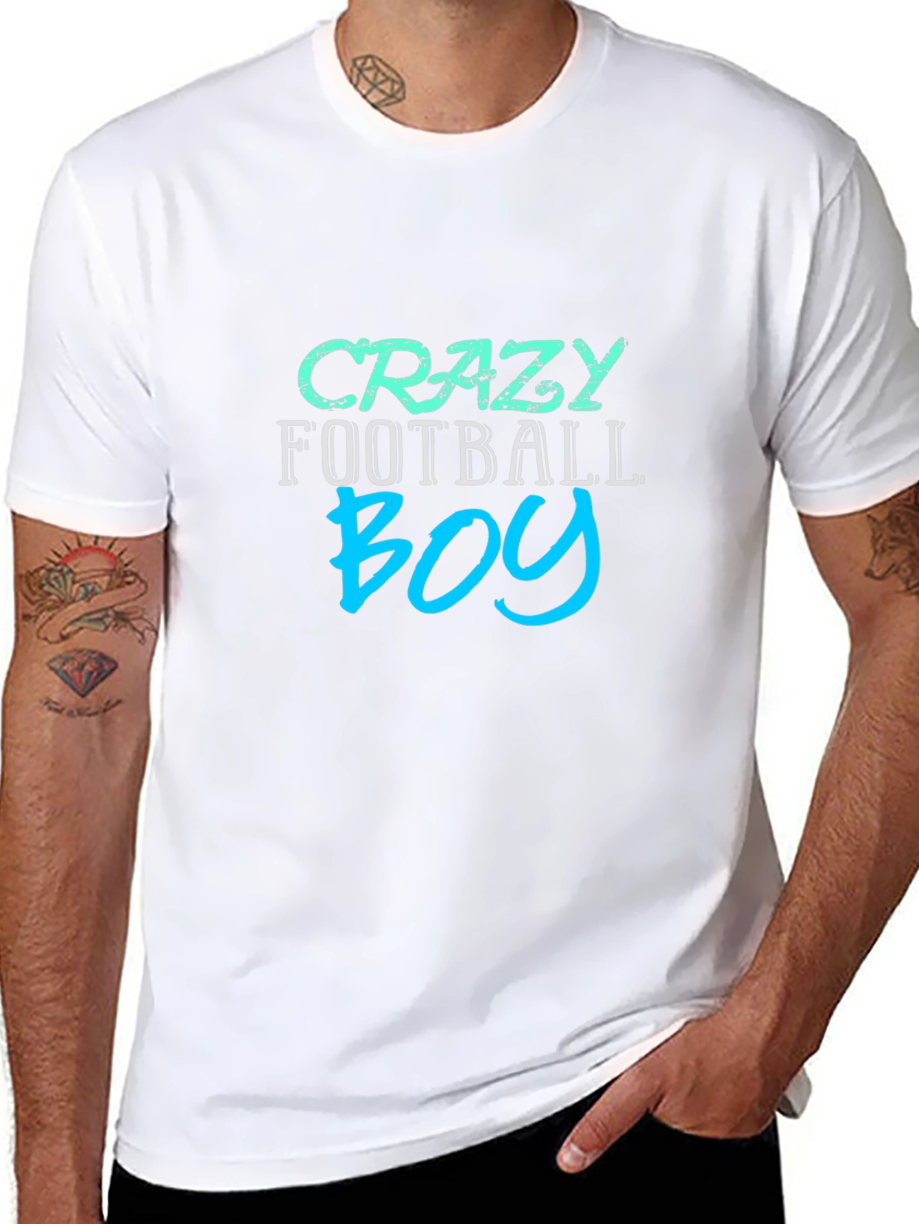 Black Crazy Football Boy Graphic Tee view 8