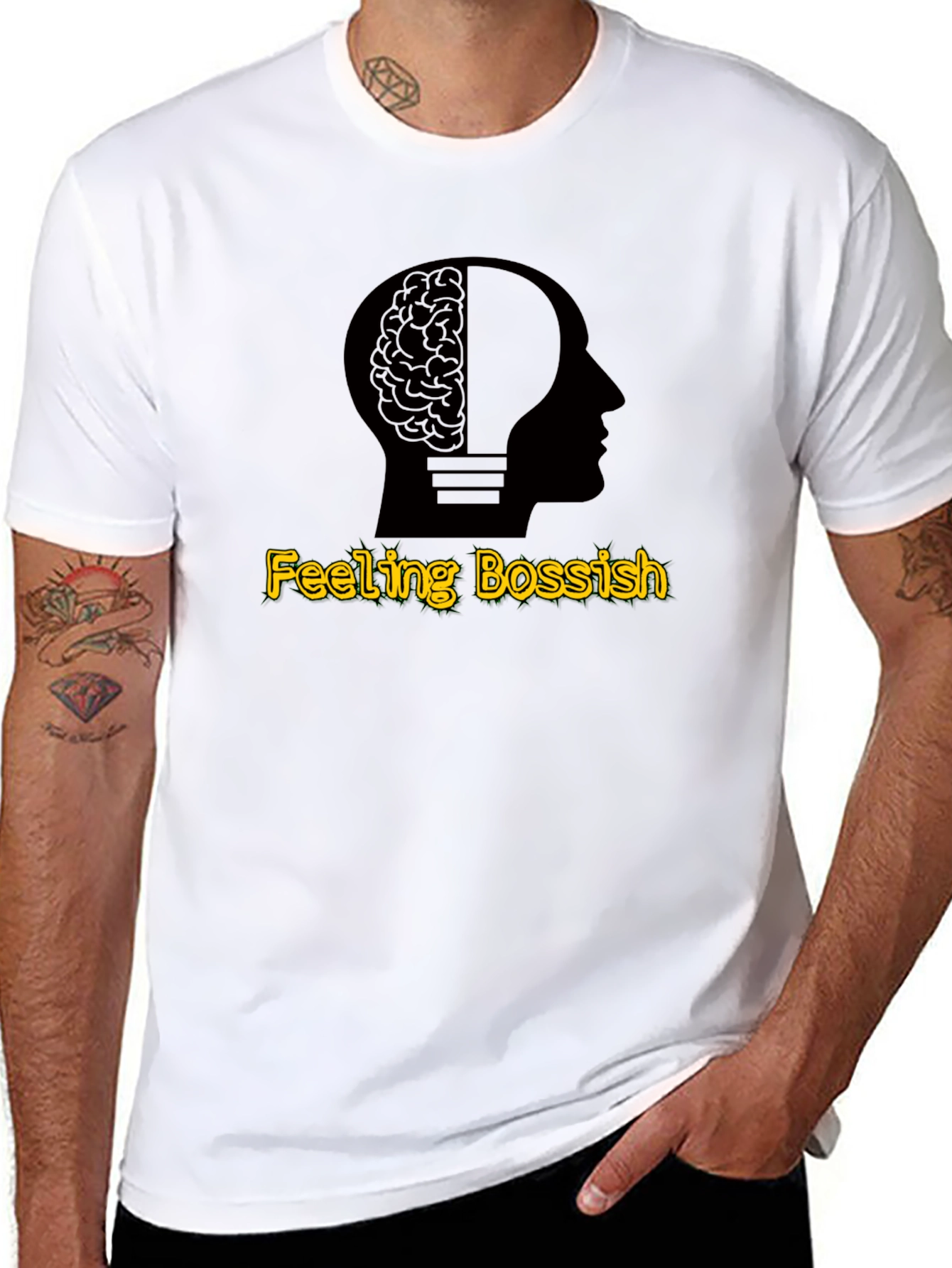 Black Feeling Bossish Graphic T-Shirt - Black view 8