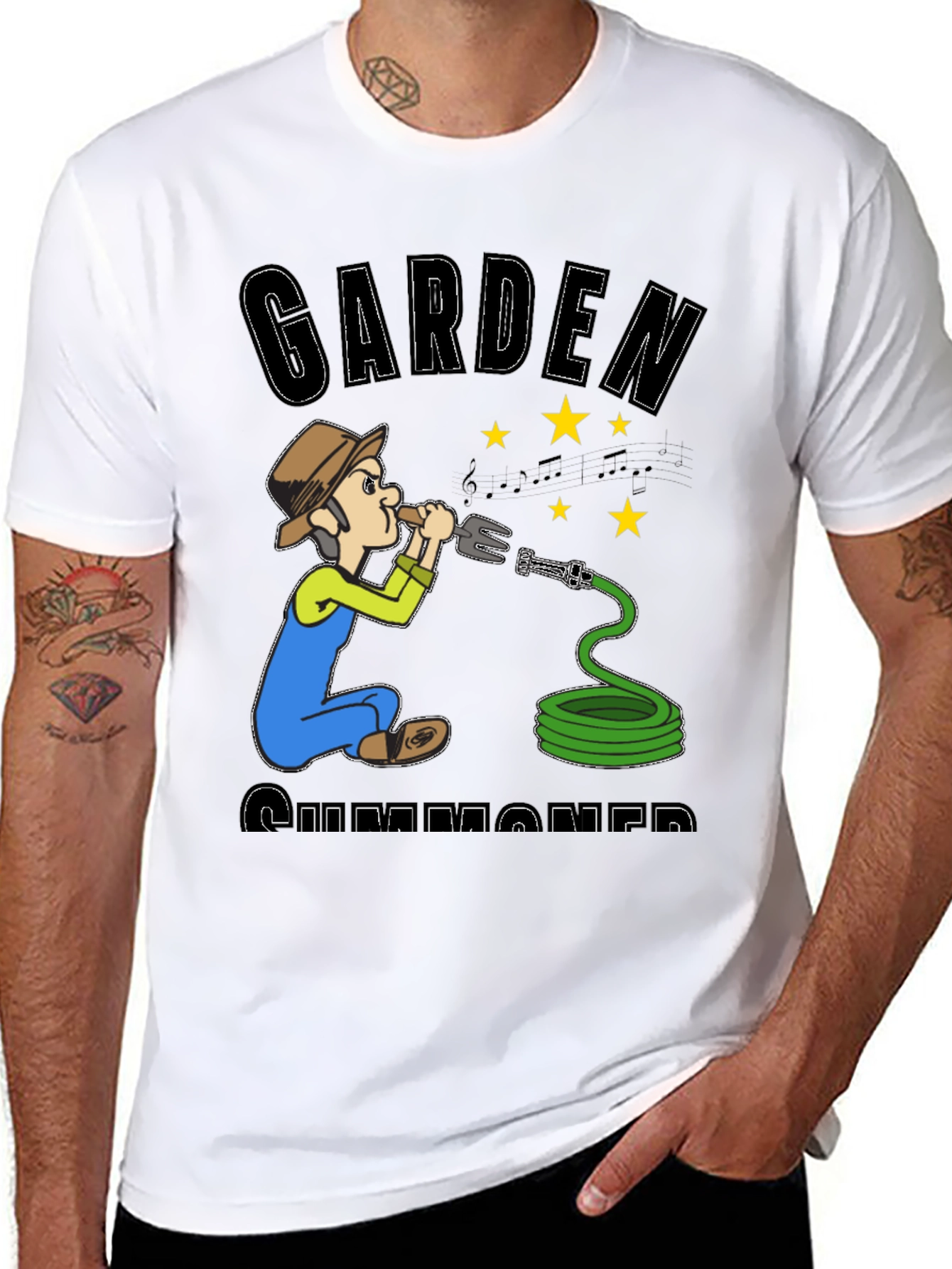 Black Gardener Summoner Graphic Tee - Novelty T-Shirt view 8