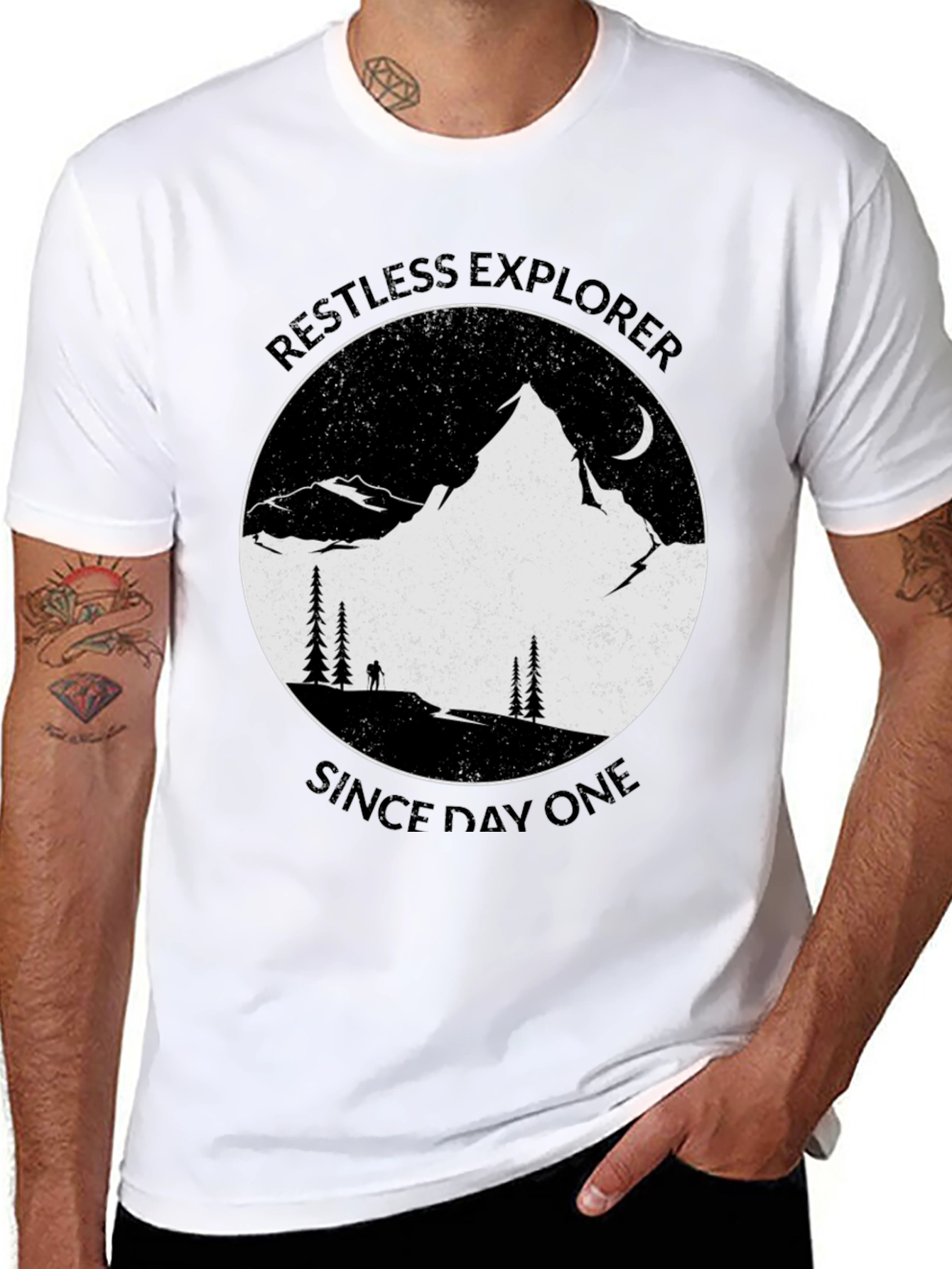 Black Restless Explorer Graphic Tee - Adventure Awaits! view 8