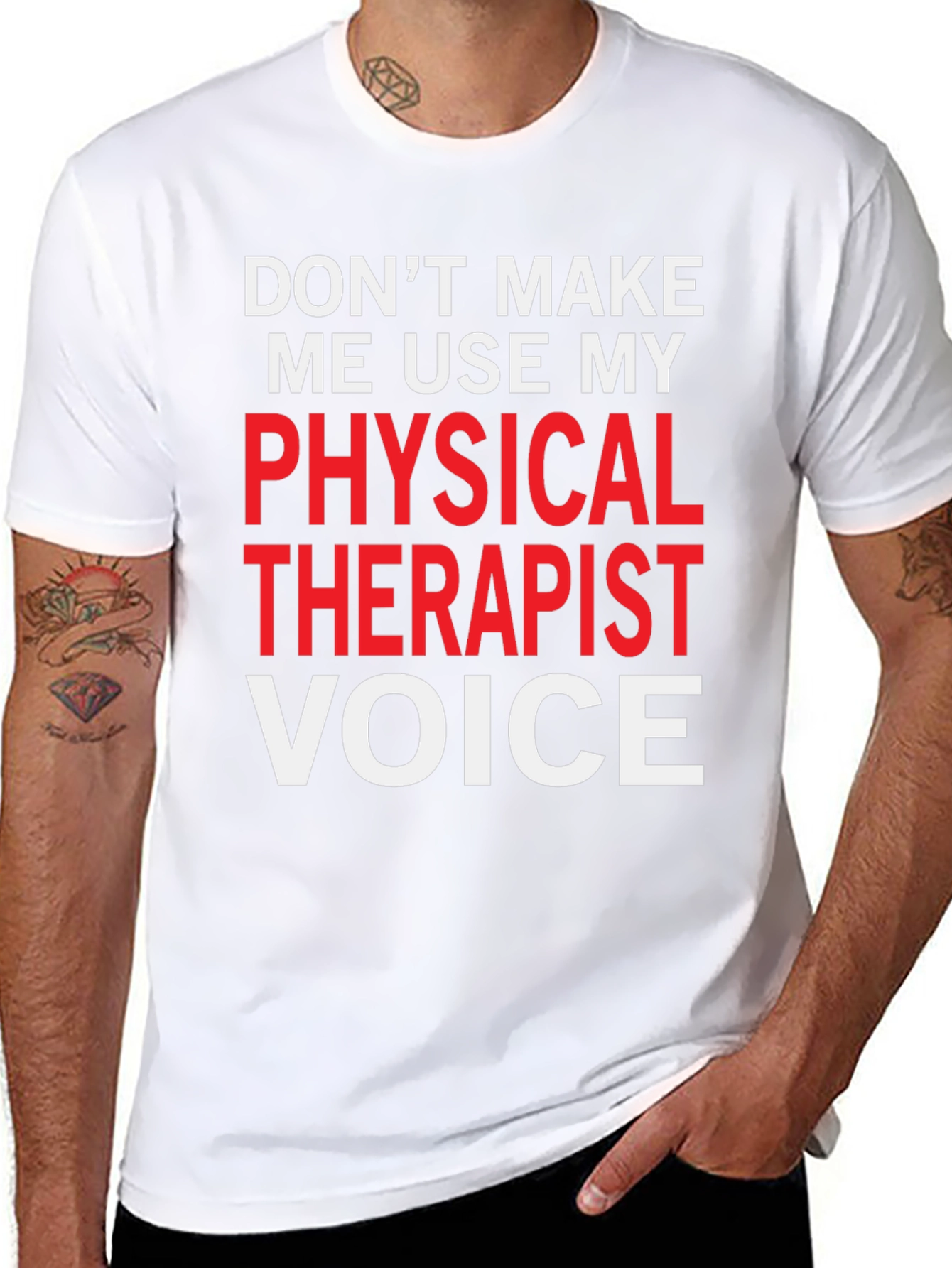 Black Physical Therapist Voice Graphic Tee view 8