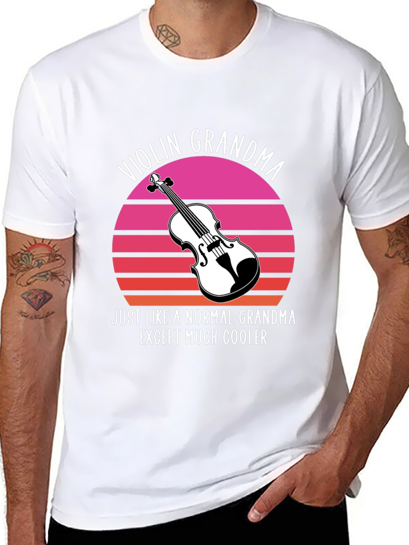 Black Violin Grandma T-Shirt - Cool Musician Gift view 8