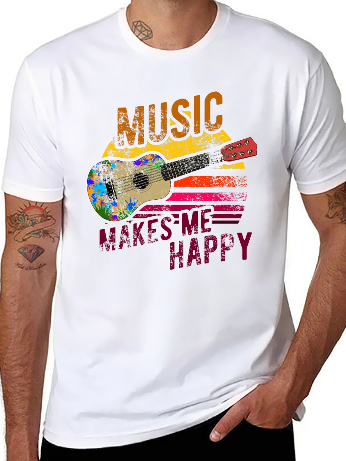 Black Music Makes Me Happy Graphic Tee view 8