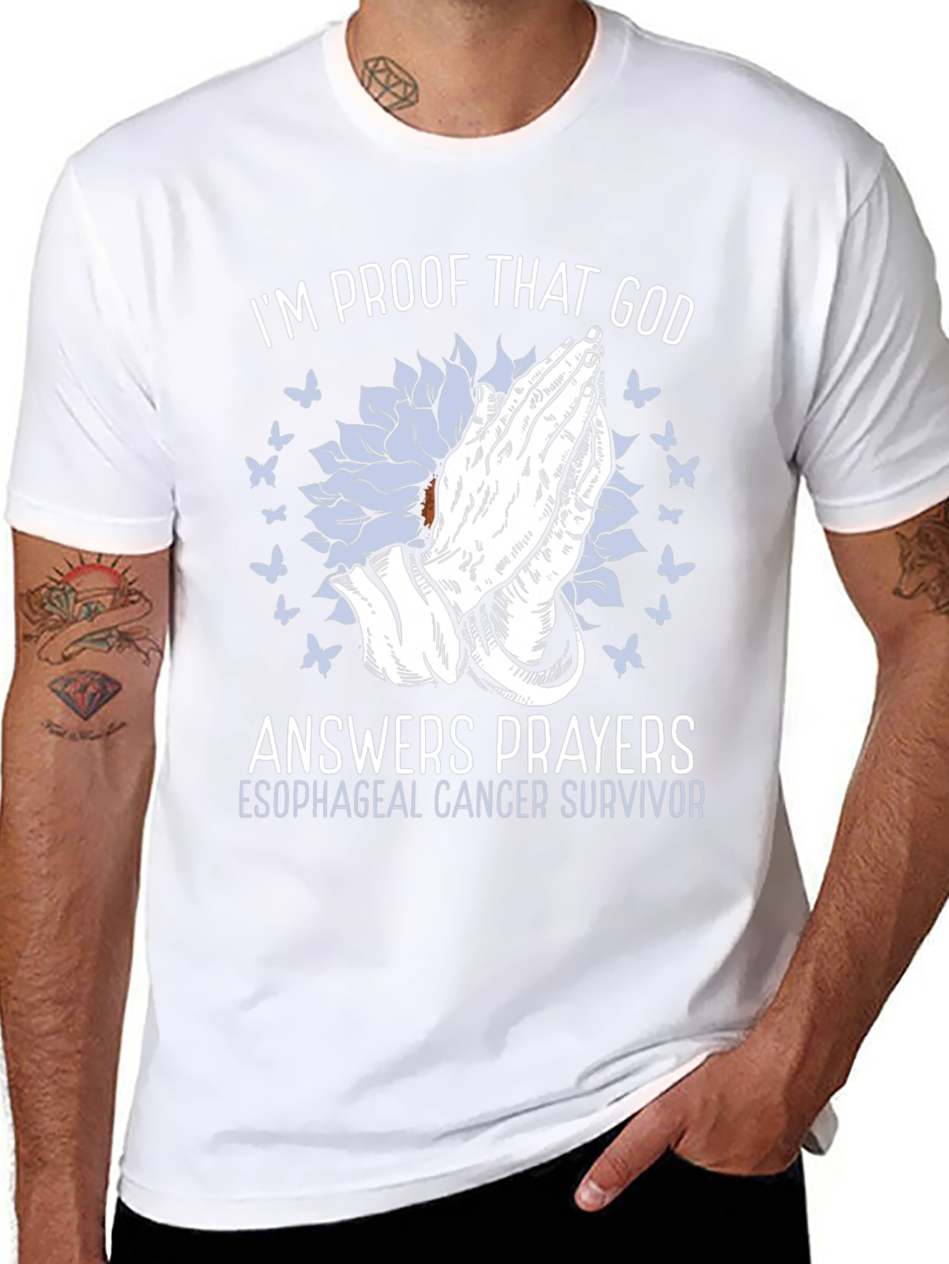 Black Faithful Cancer Survivor T-Shirt view 8