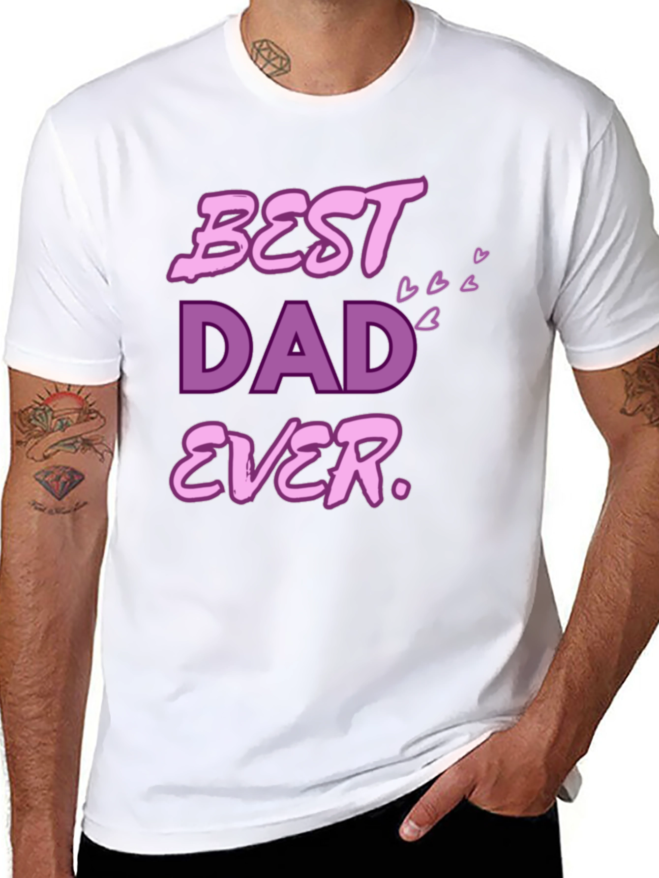 Black Best Dad Ever T-Shirt view 8