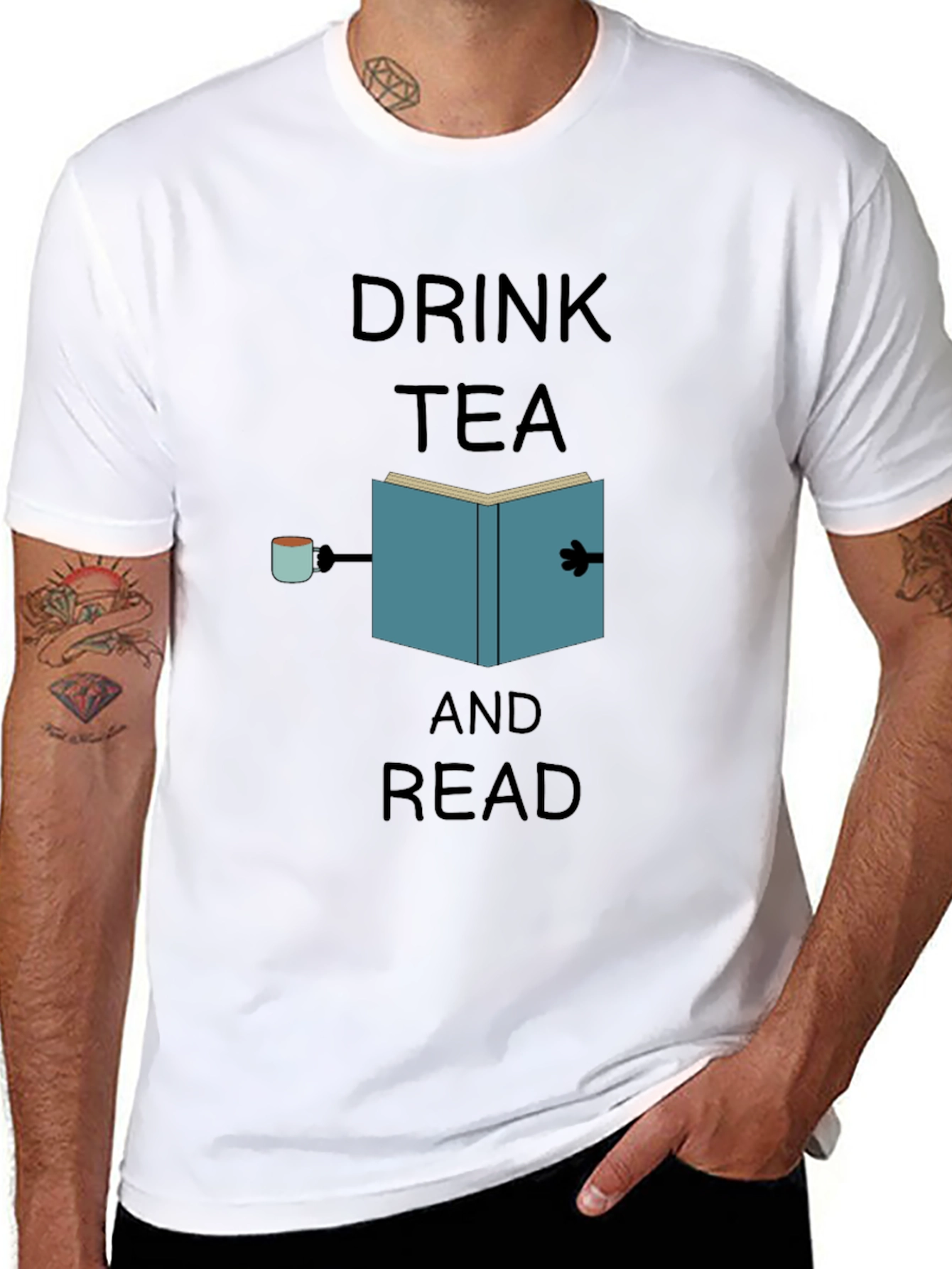 Black Drink Tea and Read Graphic T-Shirt view 8