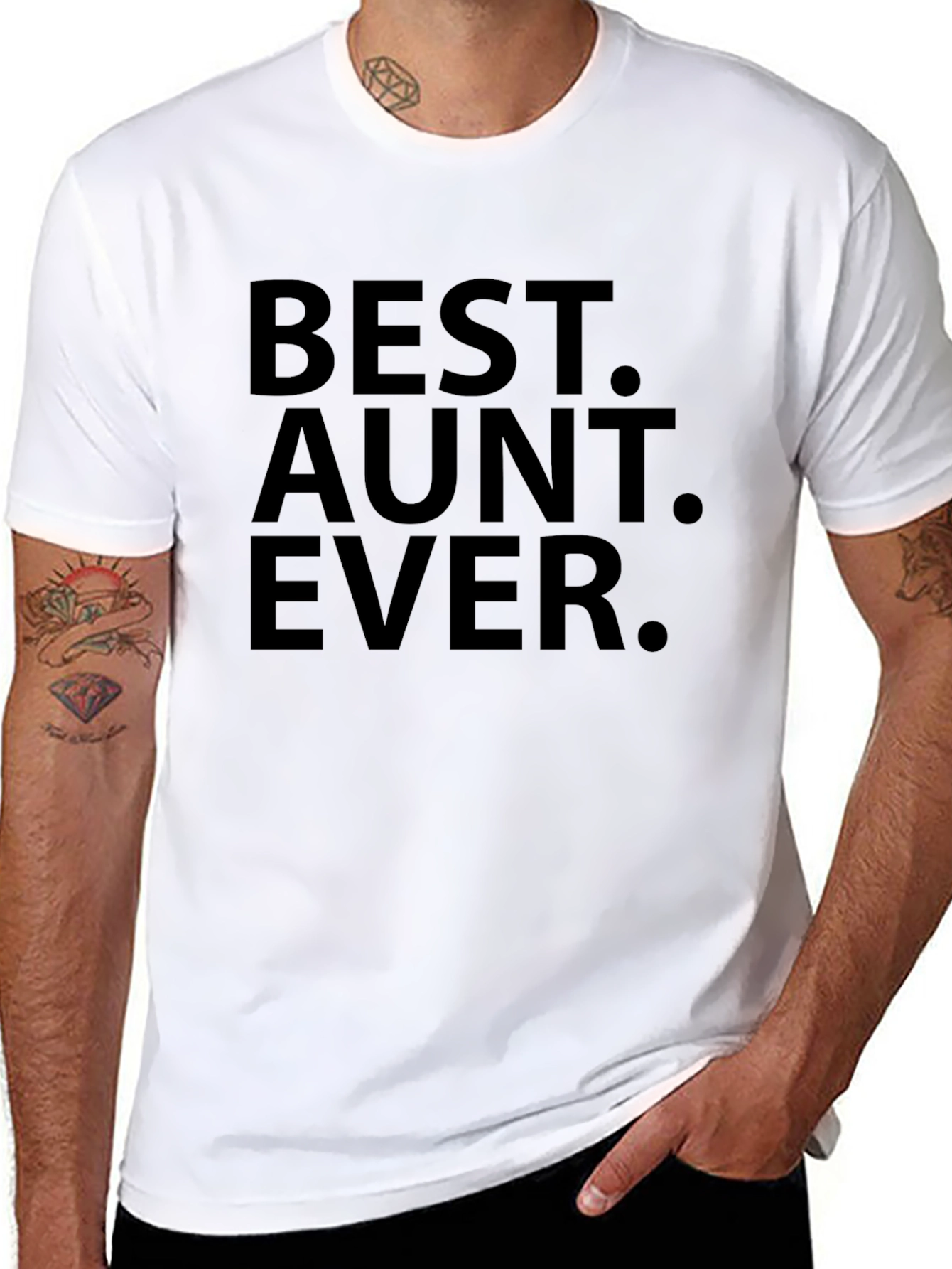 Black Best Aunt Ever Black T-Shirt Gift view 8