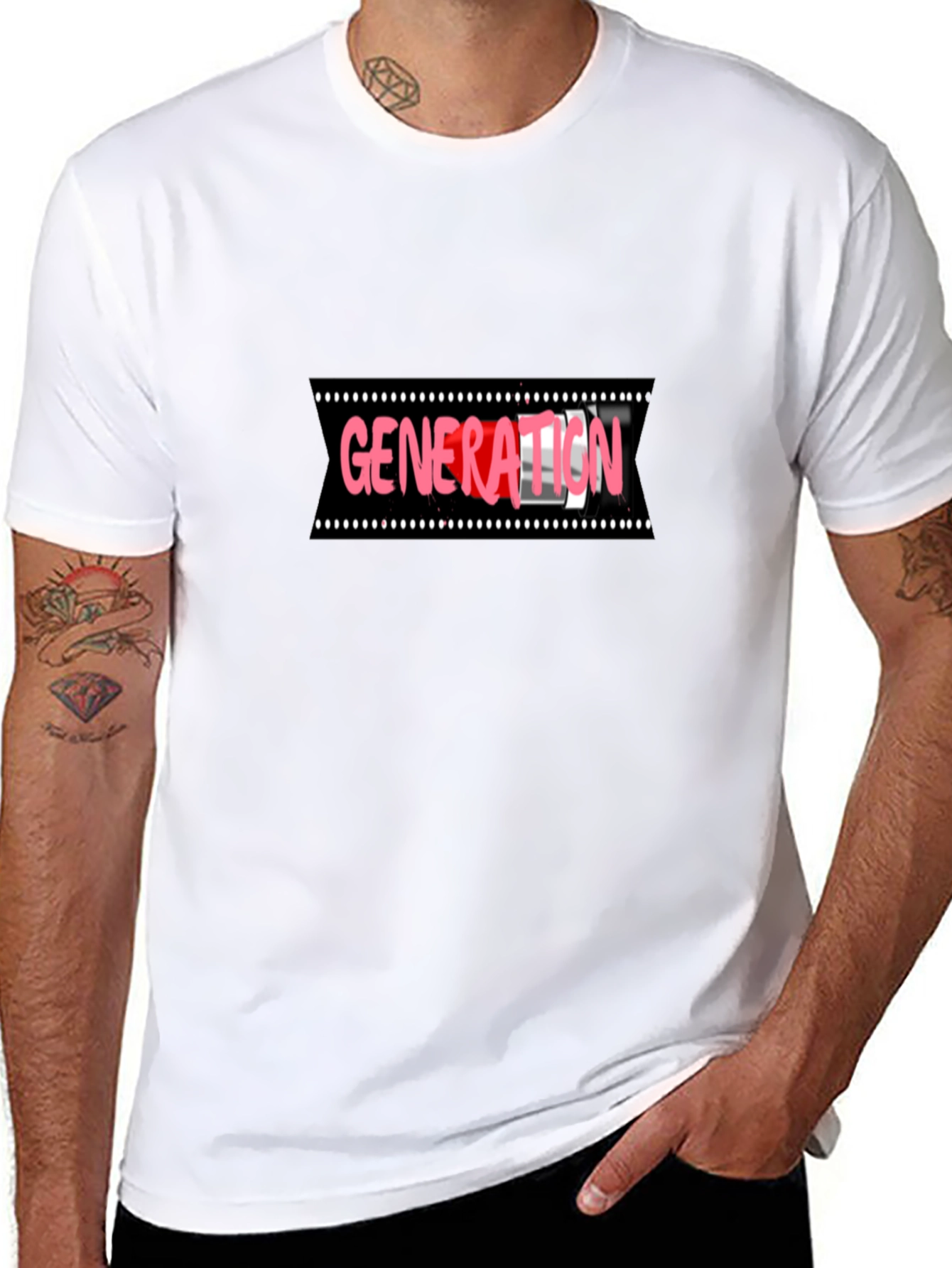 Black Generation T-Shirt - Black Crew Neck Tee view 8