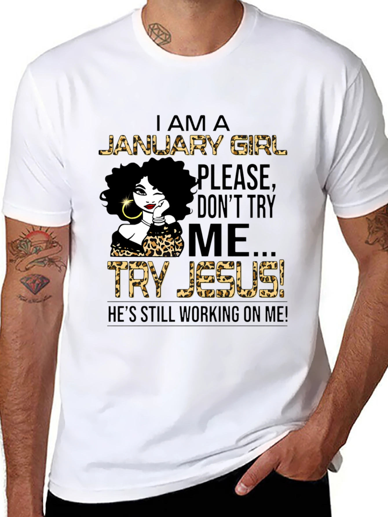 January Girl Leopard Print T-Shirt - 8