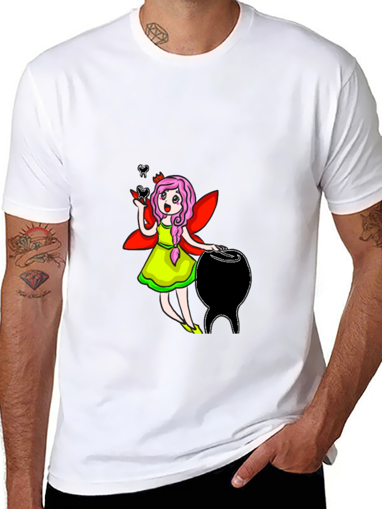 Black Tooth Fairy Graphic T-Shirt view 8