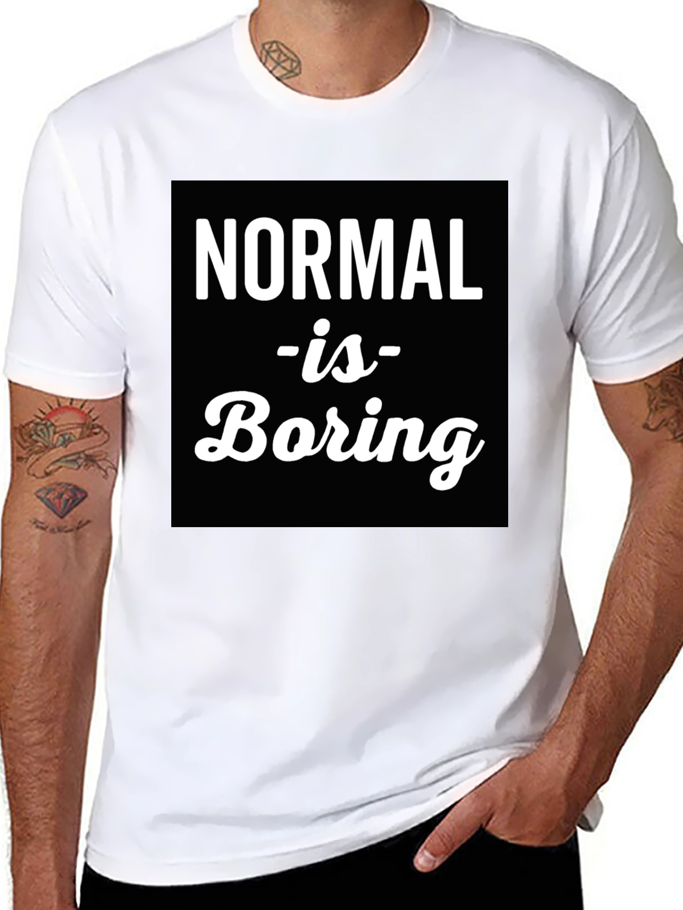 Black Normal is Boring Graphic Tee view 8