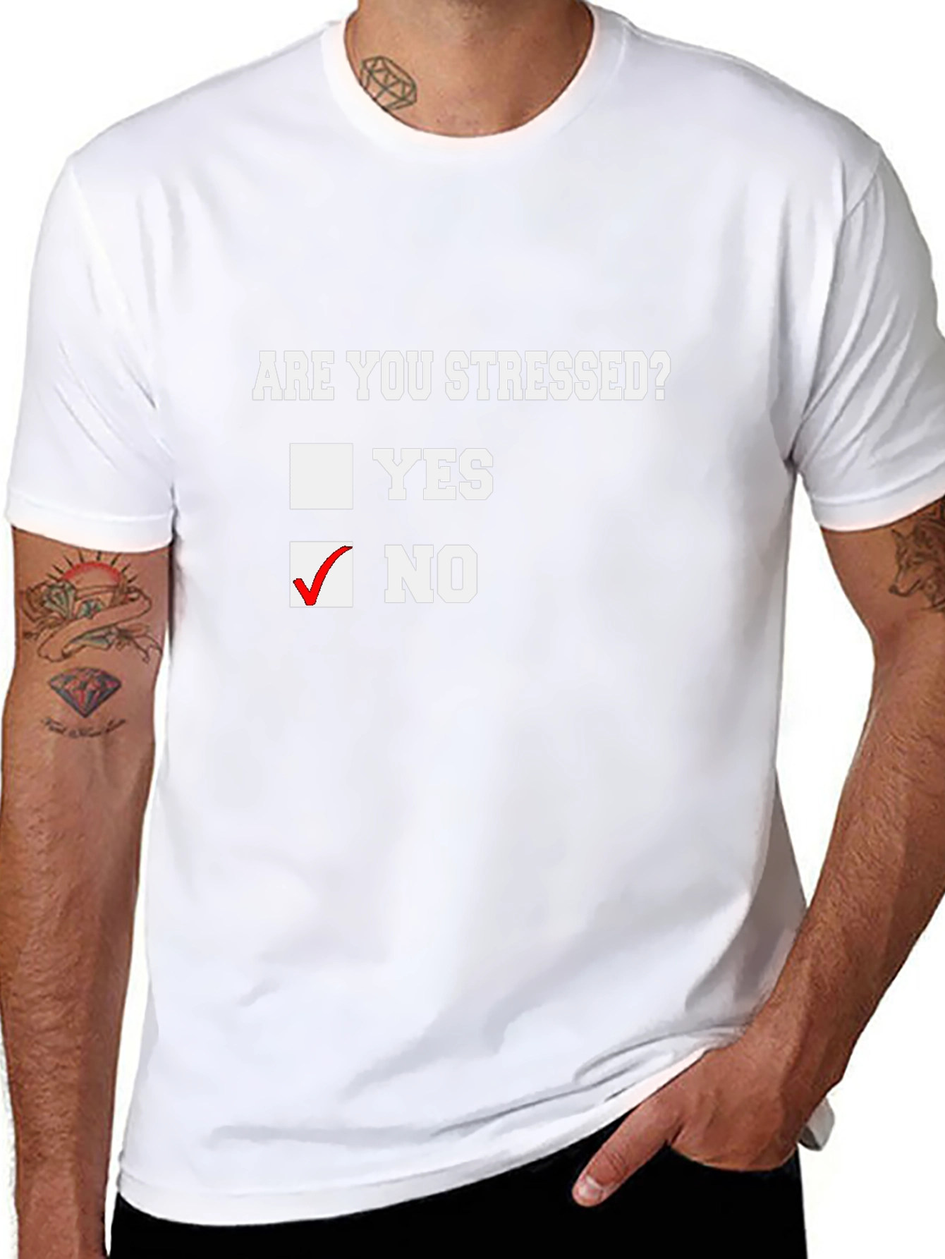 Are You Stressed? No Funny Novelty T-Shirt - 8
