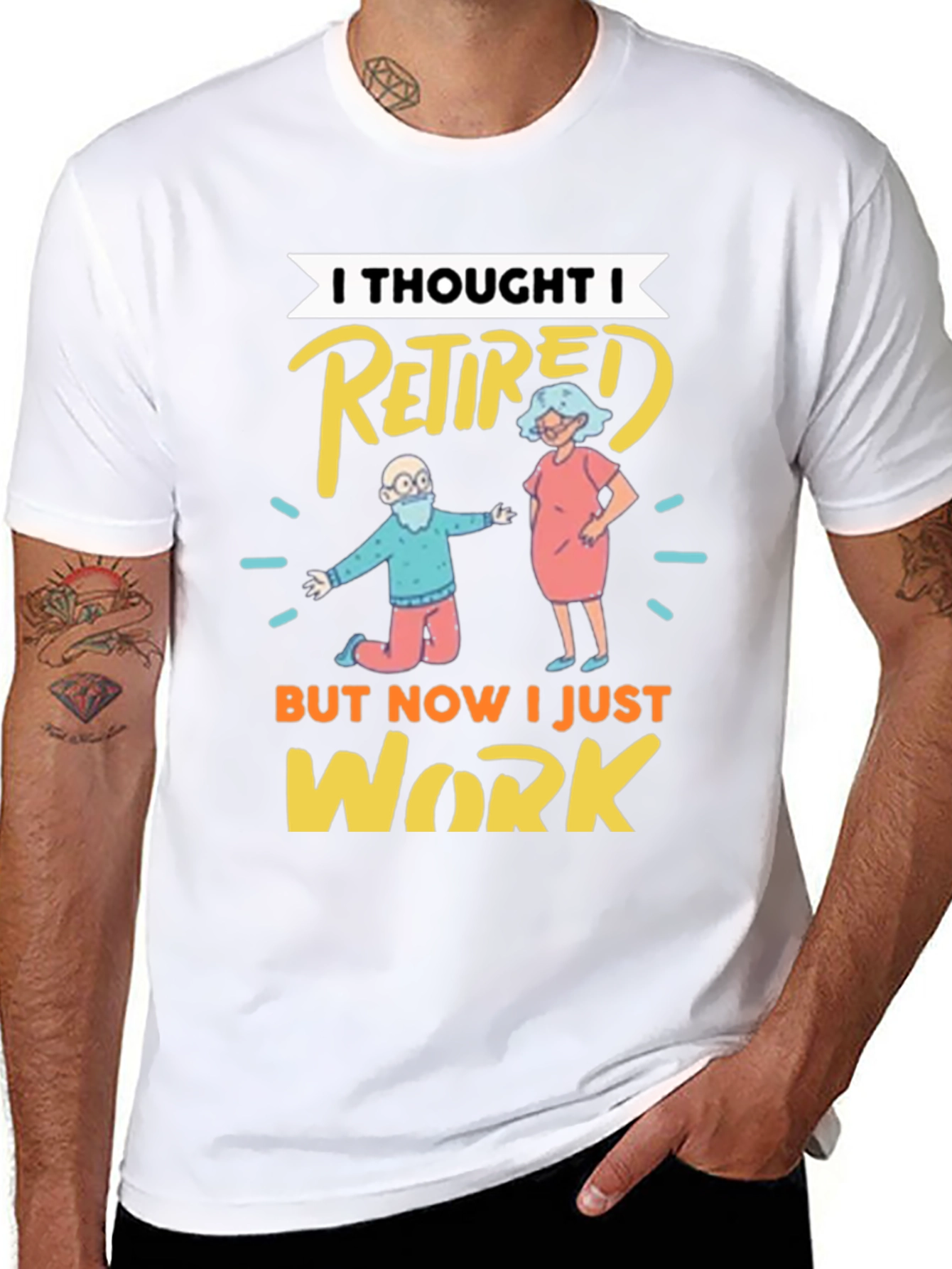 Black Funny Retirement T-Shirt - I Thought I Retired view 8