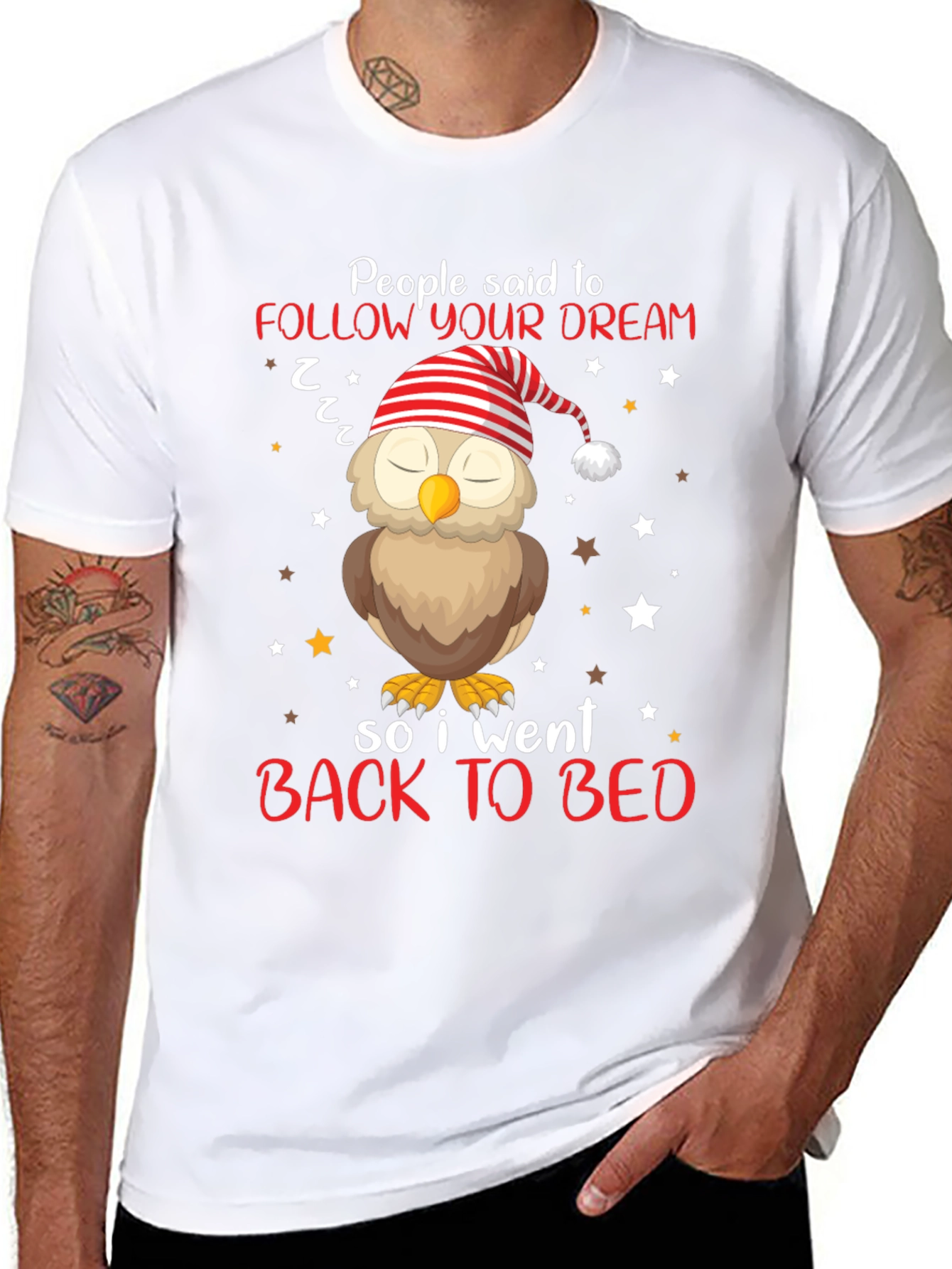 Black Follow Your Dream Owl T-Shirt - Sleepy Bedtime Tee view 8