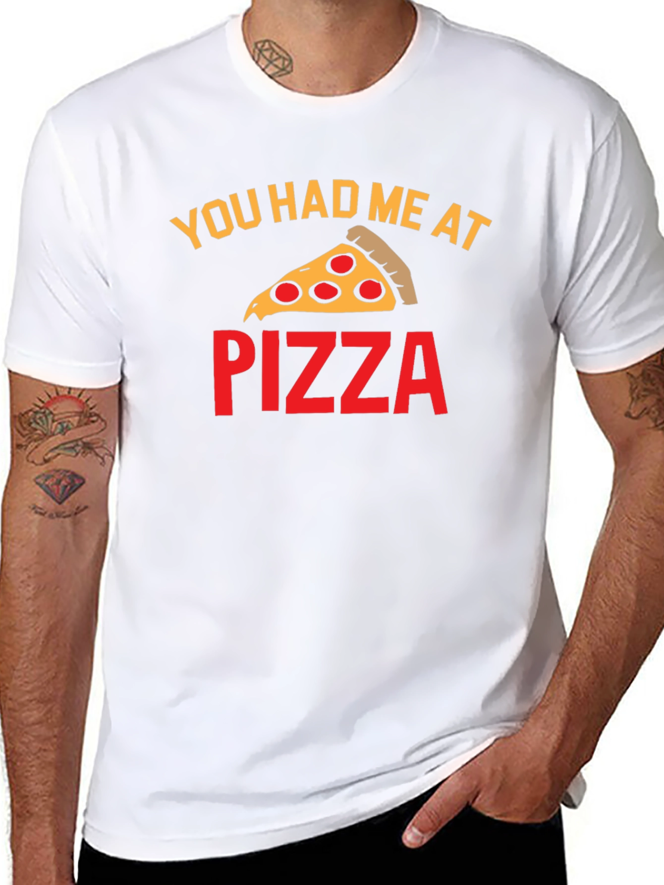 Black You Had Me At Pizza T-Shirt view 8