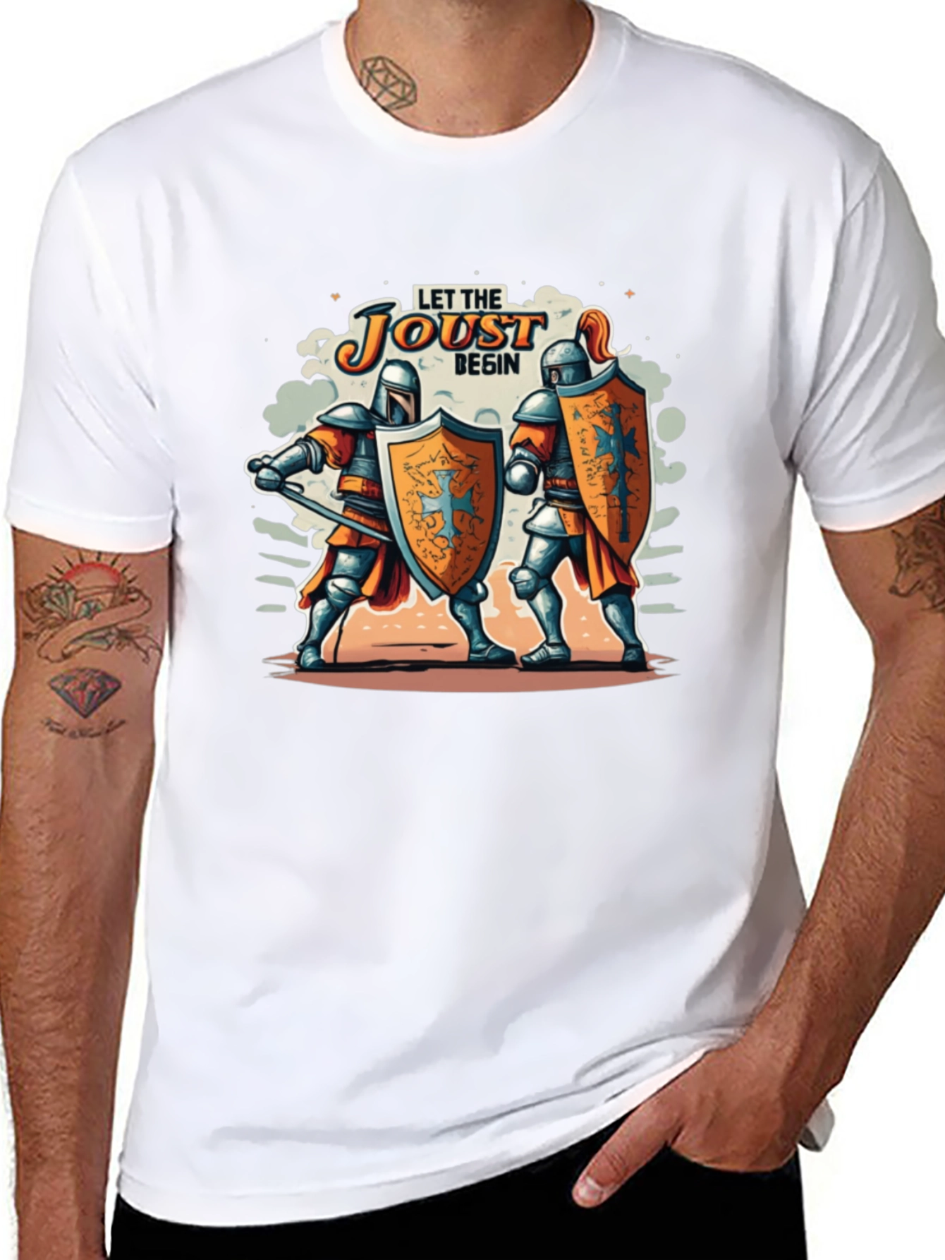 Black Let The Joust Begin T-Shirt view 8