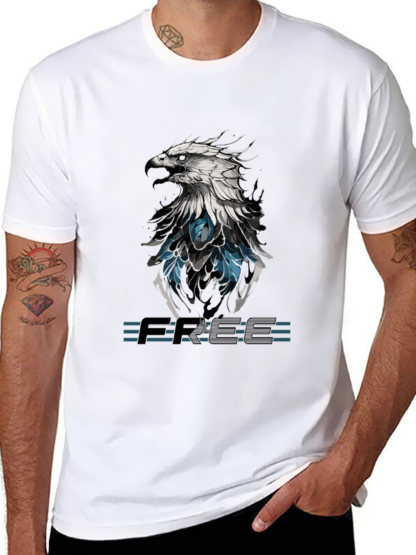 Black Eagle Graphic T-Shirt - Black view 8