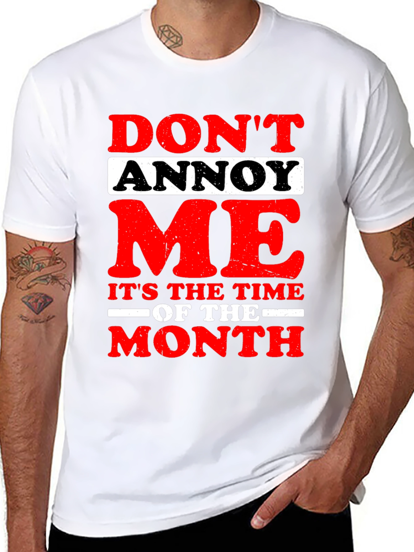 Black Funny "Don't Annoy Me" Graphic T-Shirt view 8