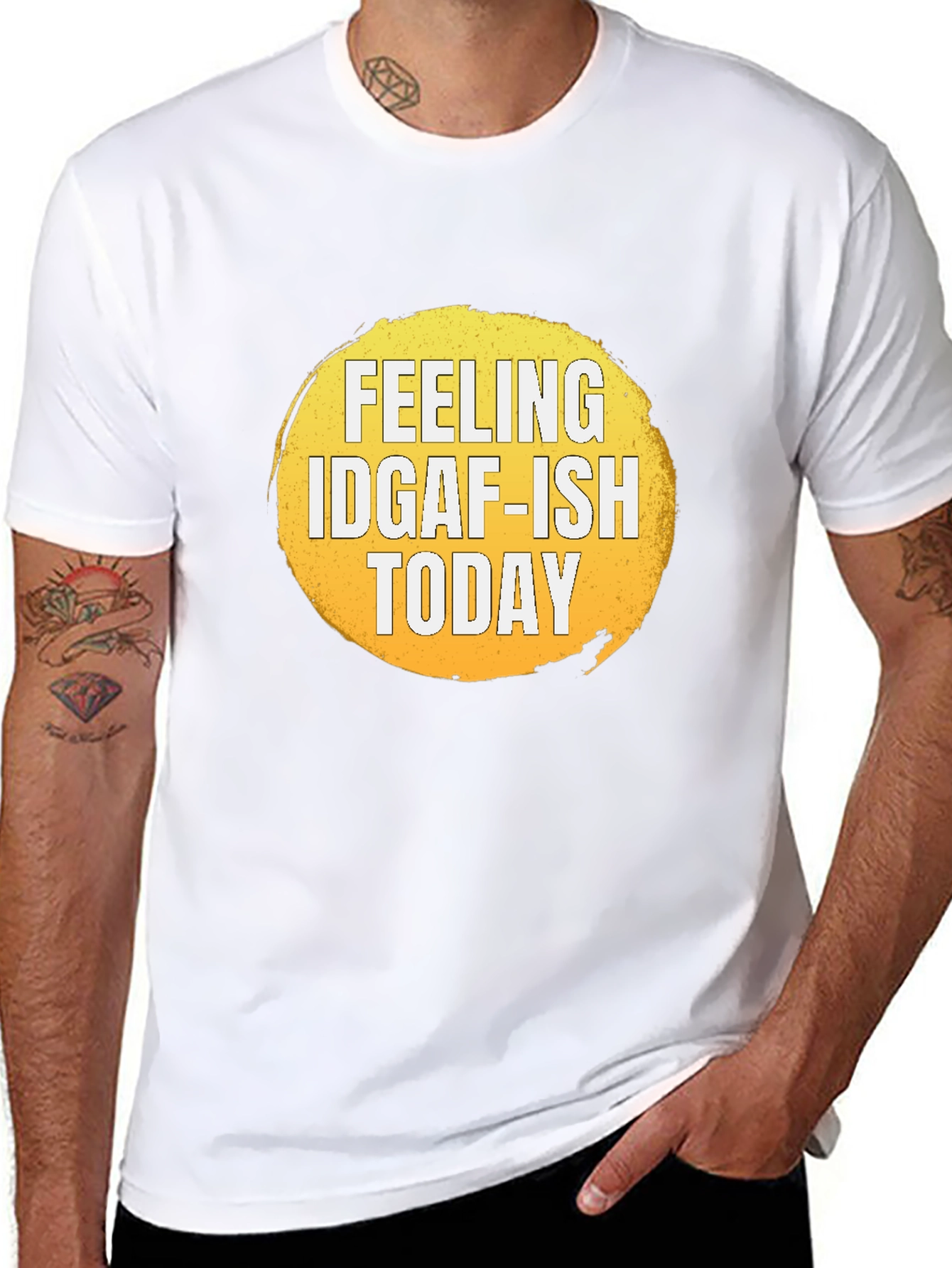 Black Feeling IDGAF-ISH Today Graphic T-Shirt view 8