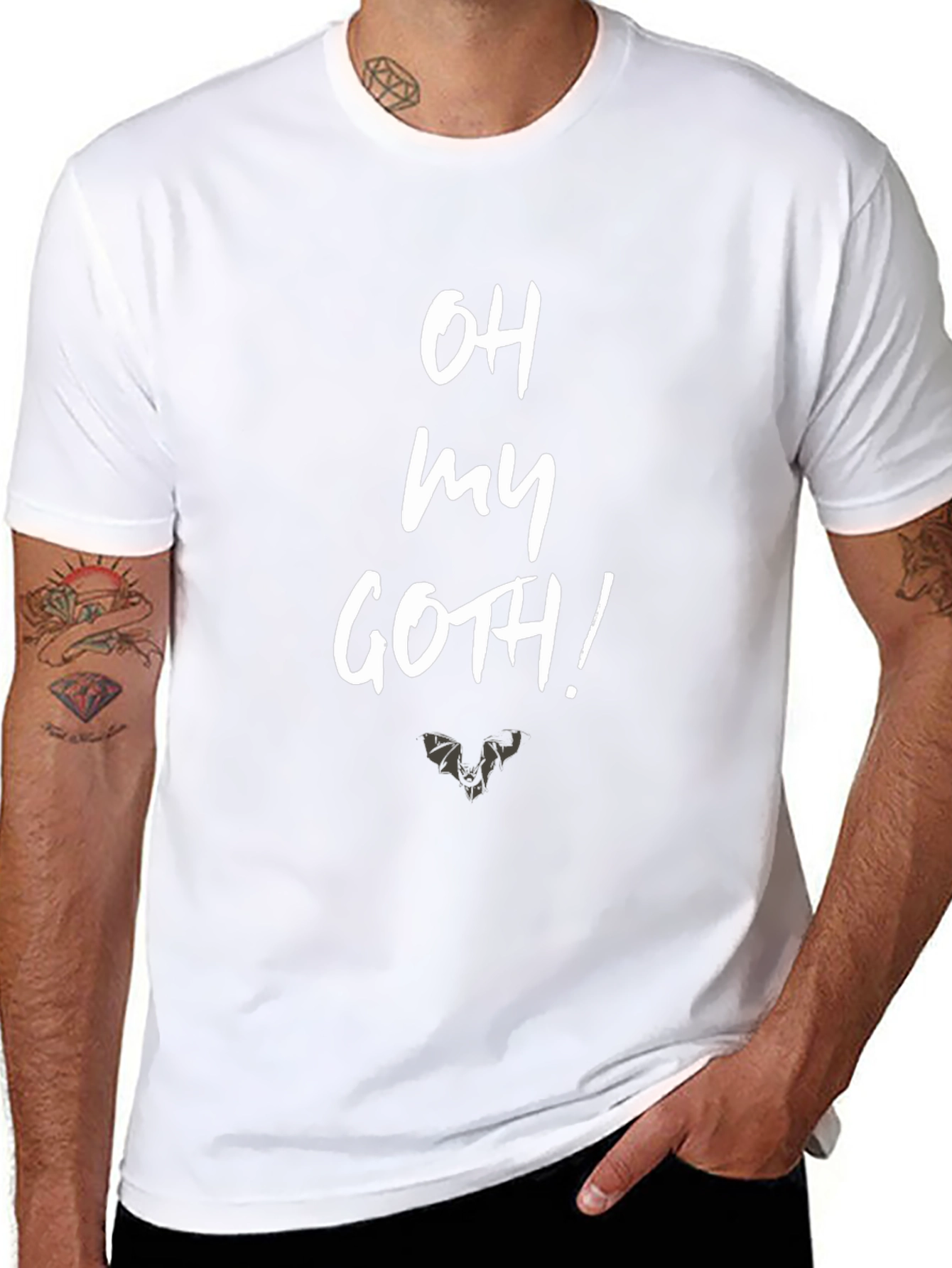 Black Oh My Goth! Graphic Print Black T-Shirt view 8