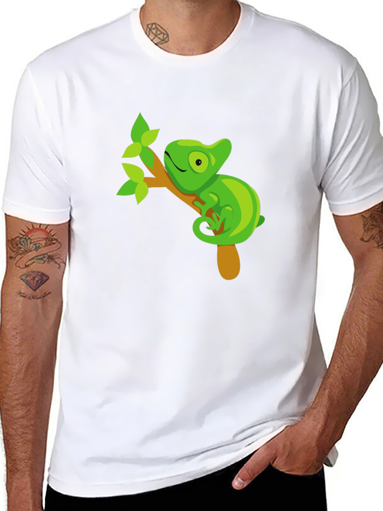 Black Chameleon Graphic T-Shirt - Black view 8