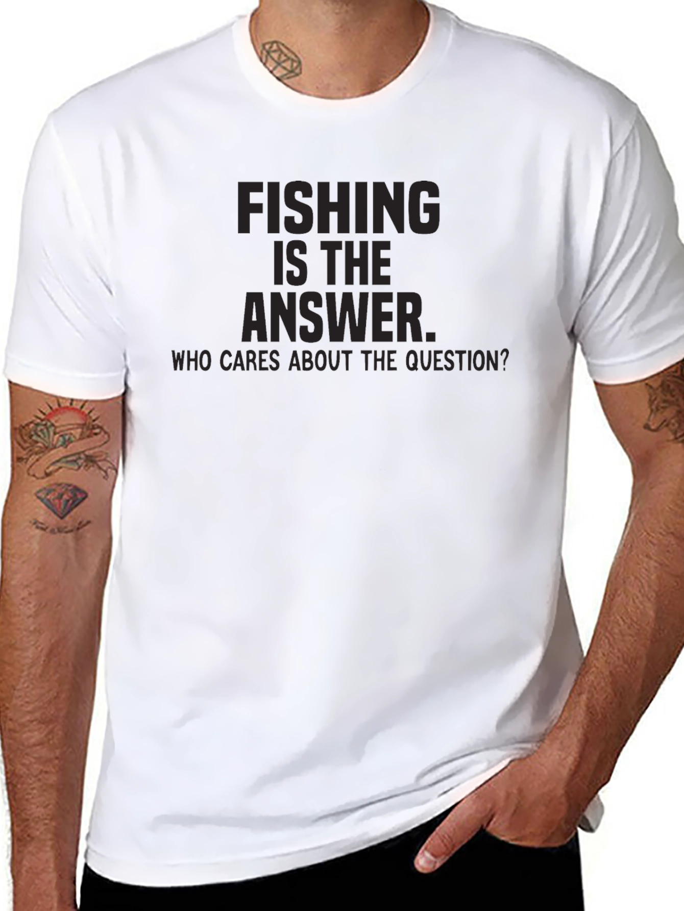 Black Fishing is the Answer T-Shirt view 8
