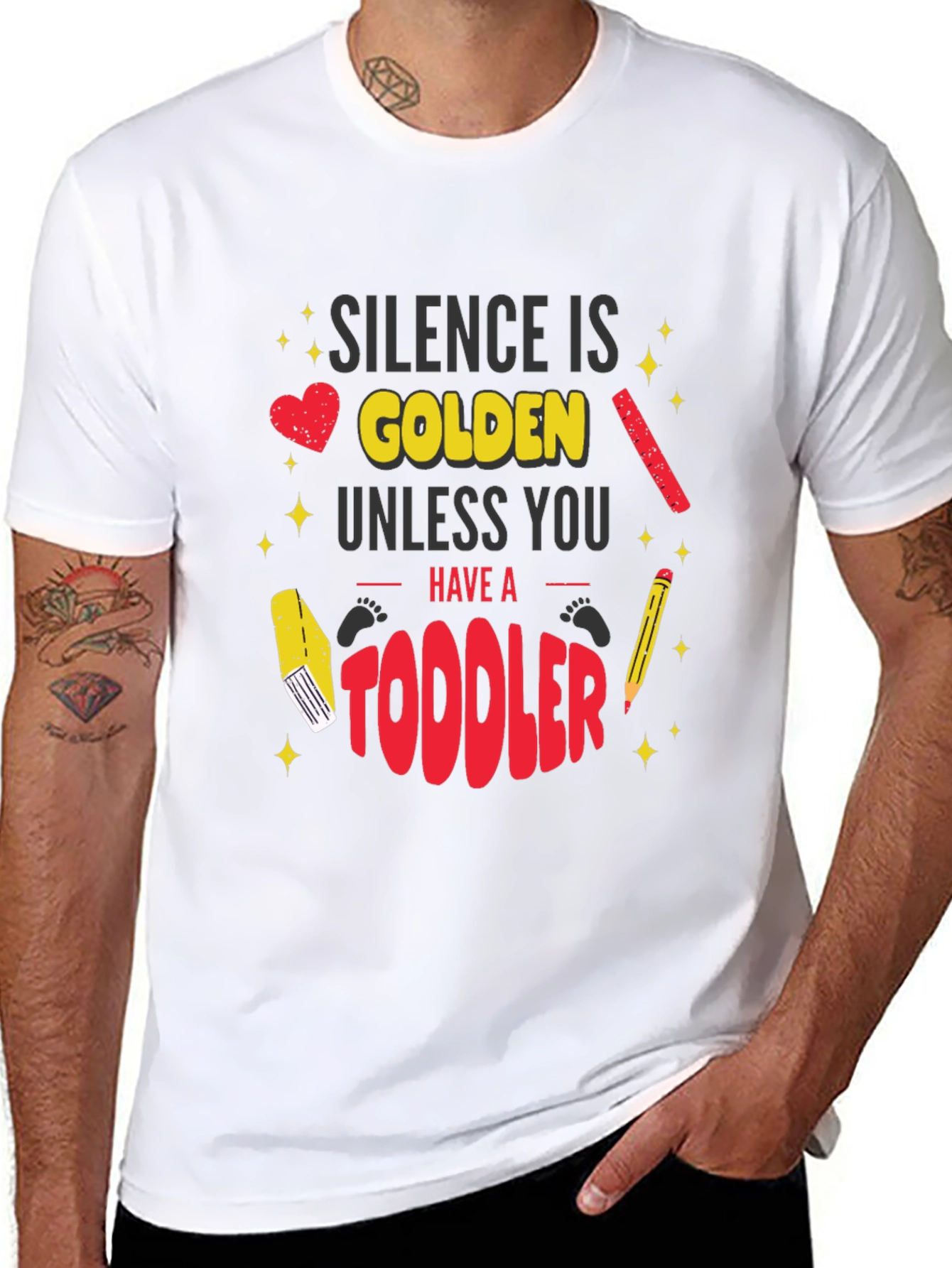 Black Silence is Golden Toddler Graphic T-Shirt view 8