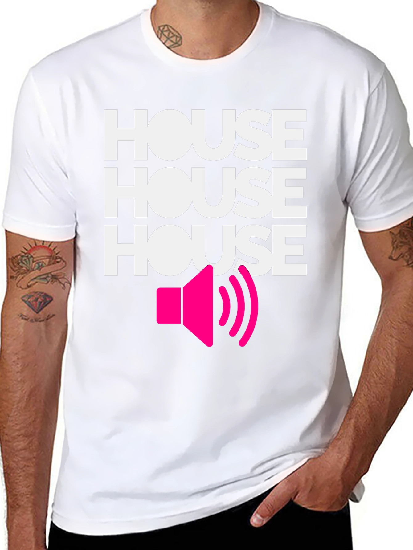 Black House Music Graphic Tee - Black Cotton view 8