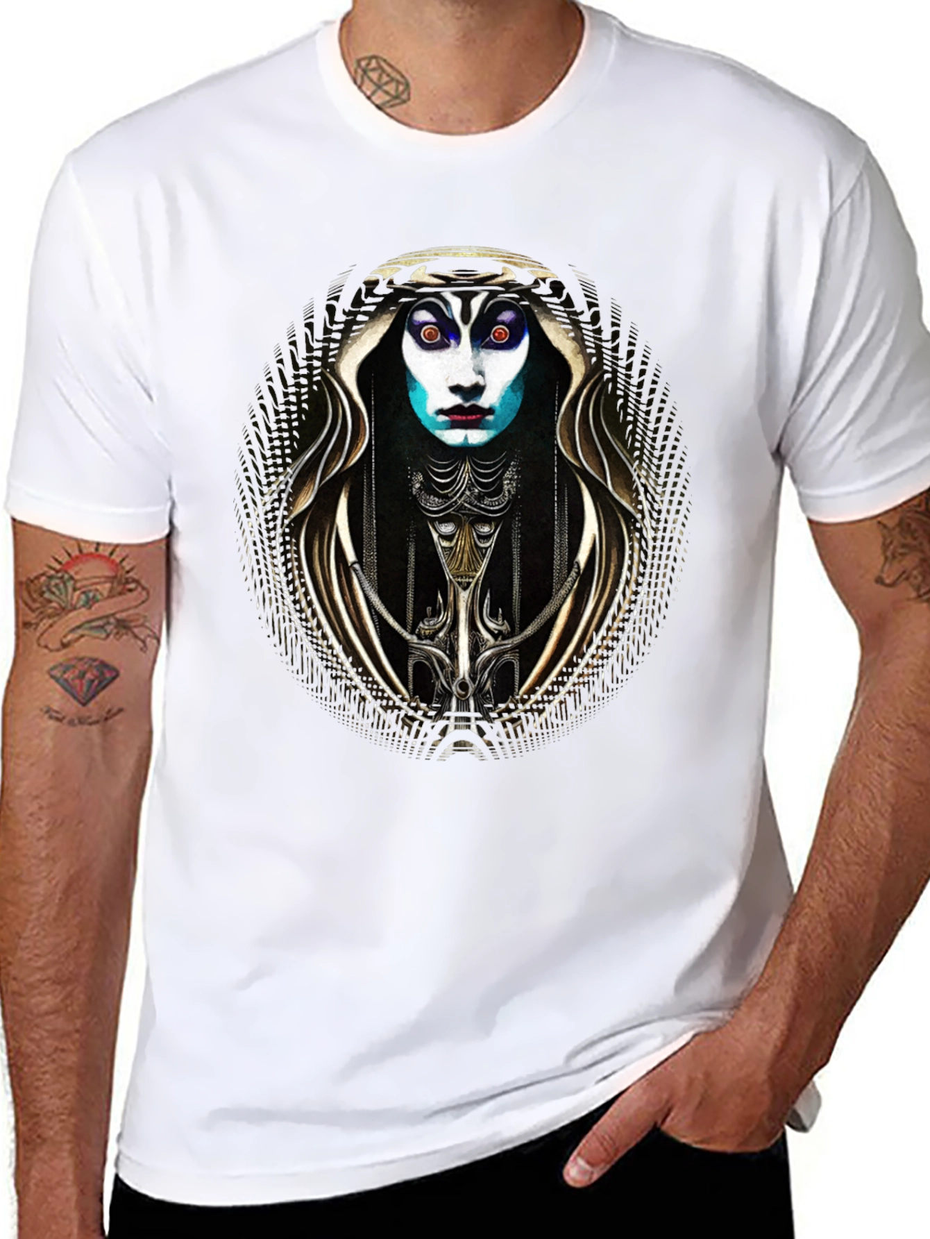 Black Surreal Art T-Shirt: Unique Graphic Tee view 8